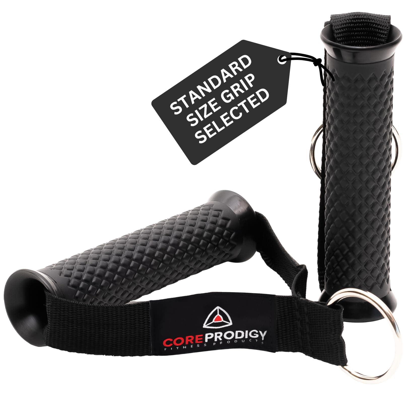 Core Prodigy Heavy Duty Exercise Handles - Grip Attachments for Cable Machine Pulleys, Gym Equipment, Resistance Bands, and Weight Lifting