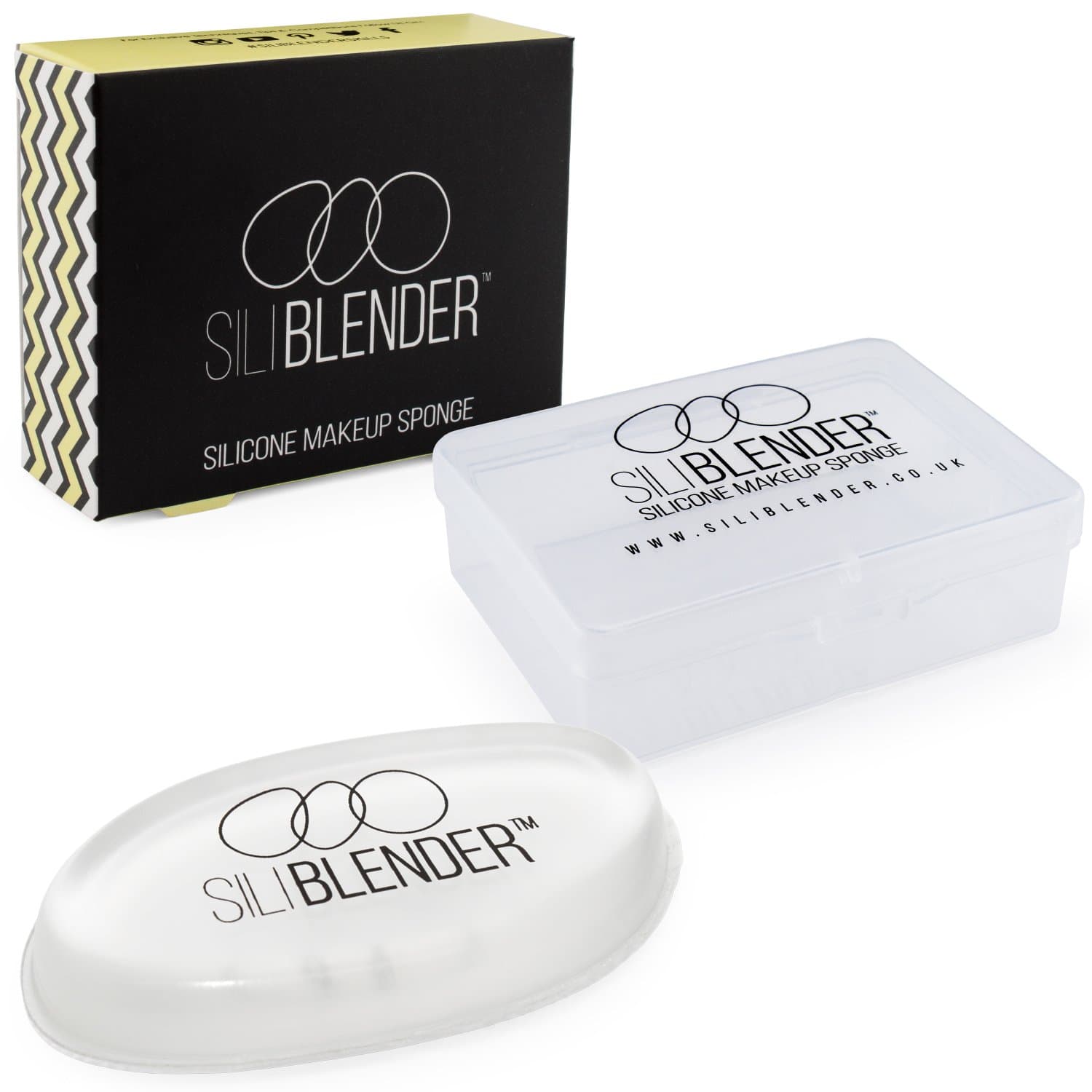 Oval Silicone Make Up Sponge & Storage Case - Blend Make Up Flawlessly - Hygienic & Easy To Clean with Zero Makeup Wastage - 1 Oval Blender Sponge for Advanced Beauty Blending Techniques