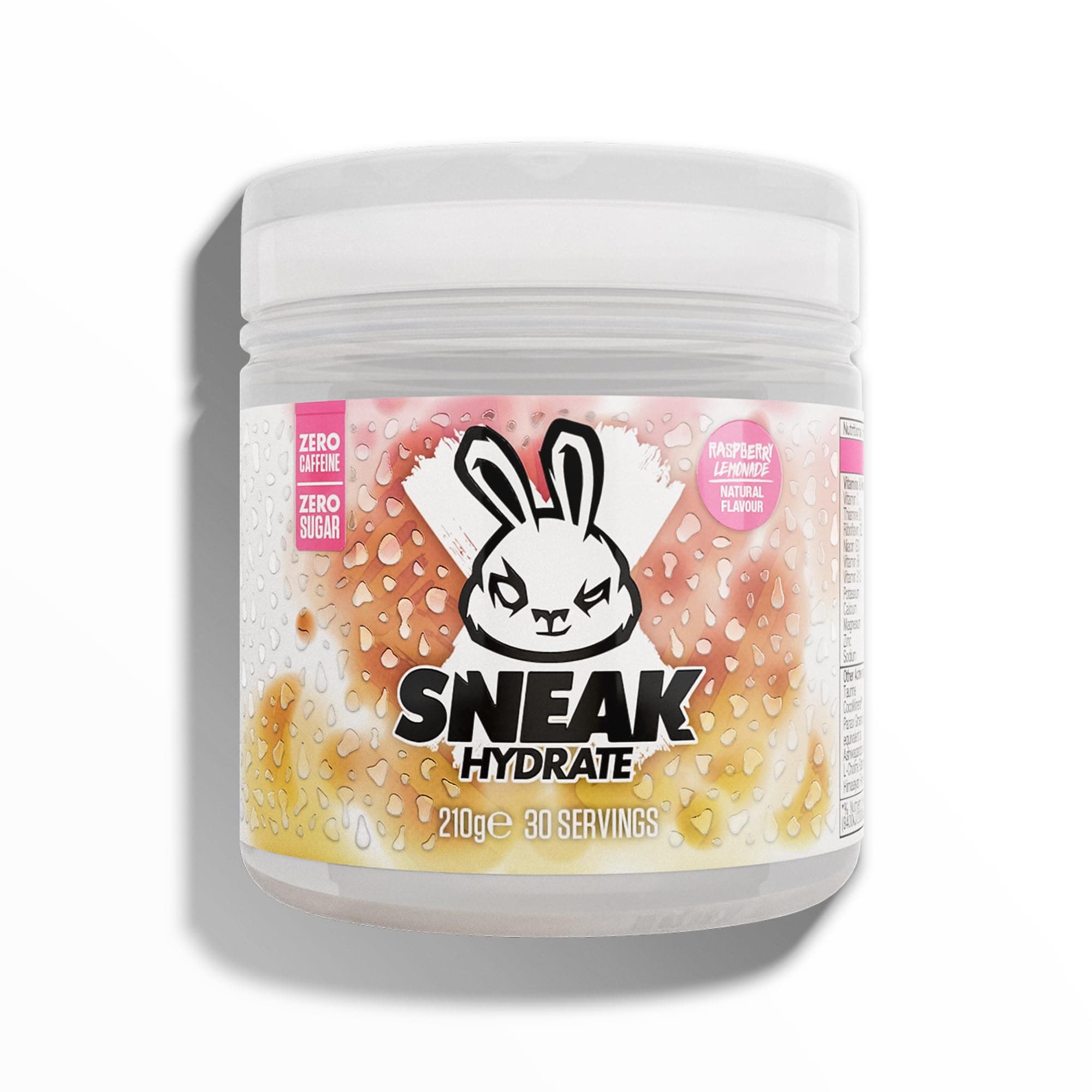 Hydrate | Raspberry Lemonade | Coconut Water with Electrolytes, Zero Caffeine, Zero Sugar, Natural Flavours & Colours, Ashwagandha KSM-66 | 30 Servings