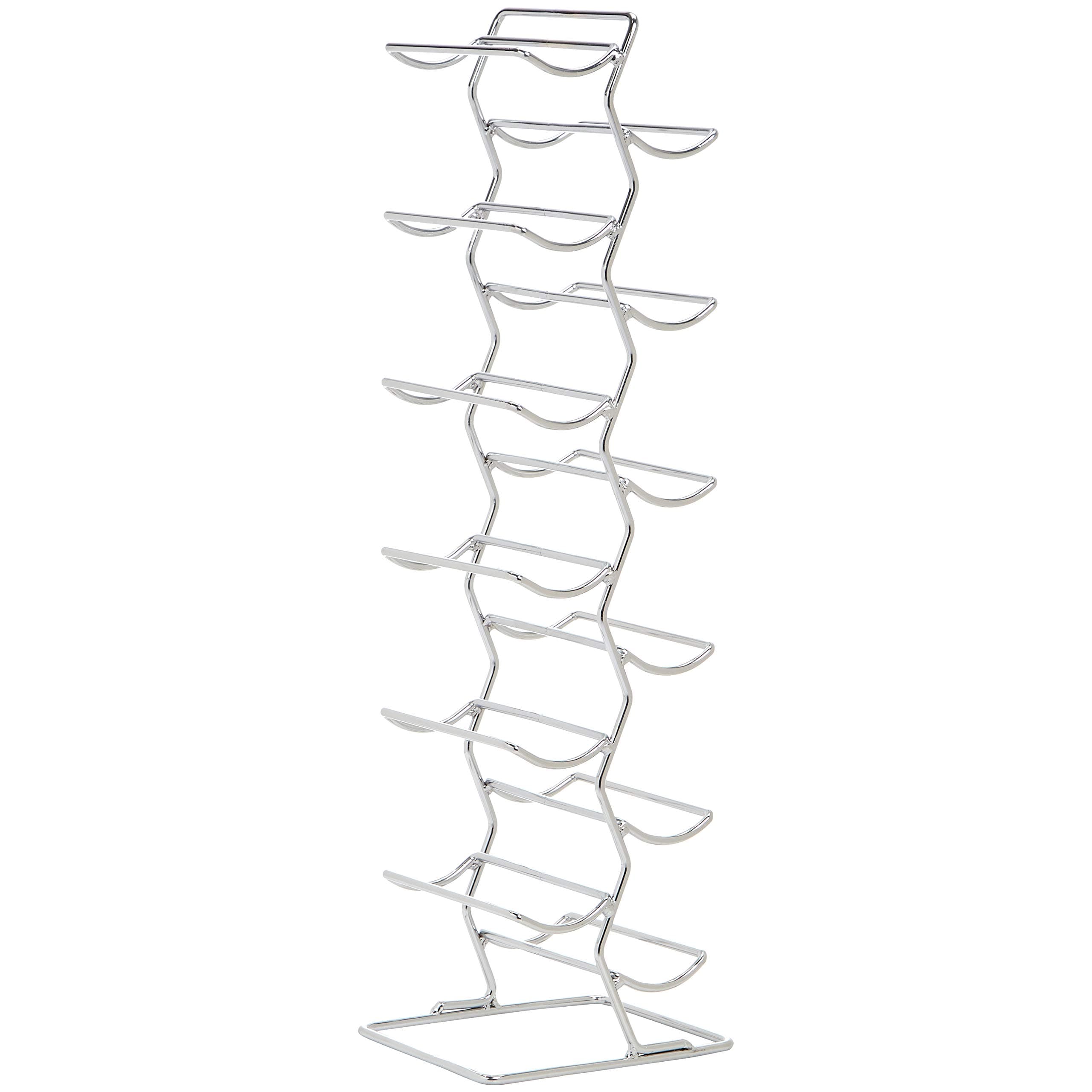 – Amazon Basics Modern Style Wine Rack for 12 Bottles, Chrome