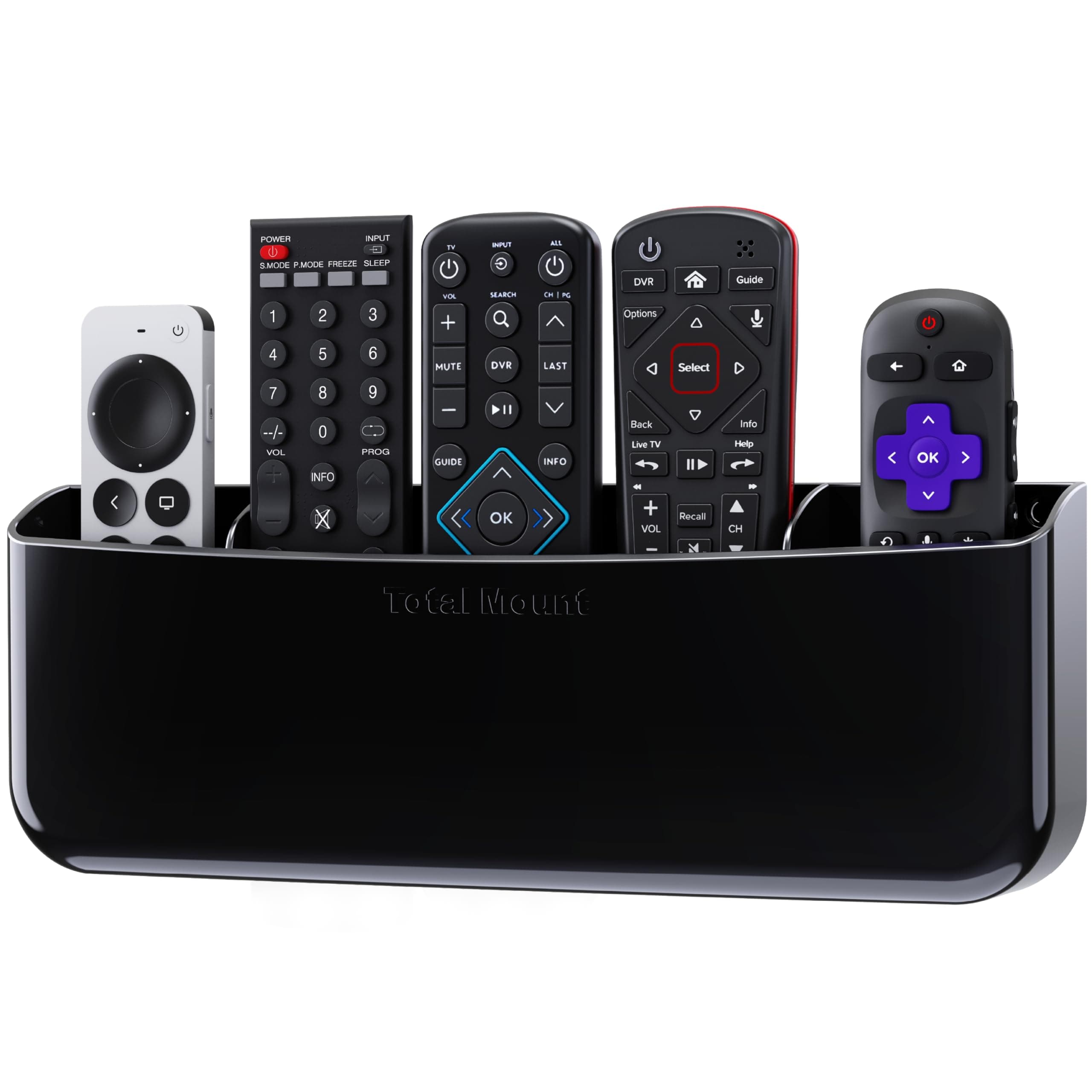 TotalMount Hole-Free Remote Holder for 5 or 6 Remotes
