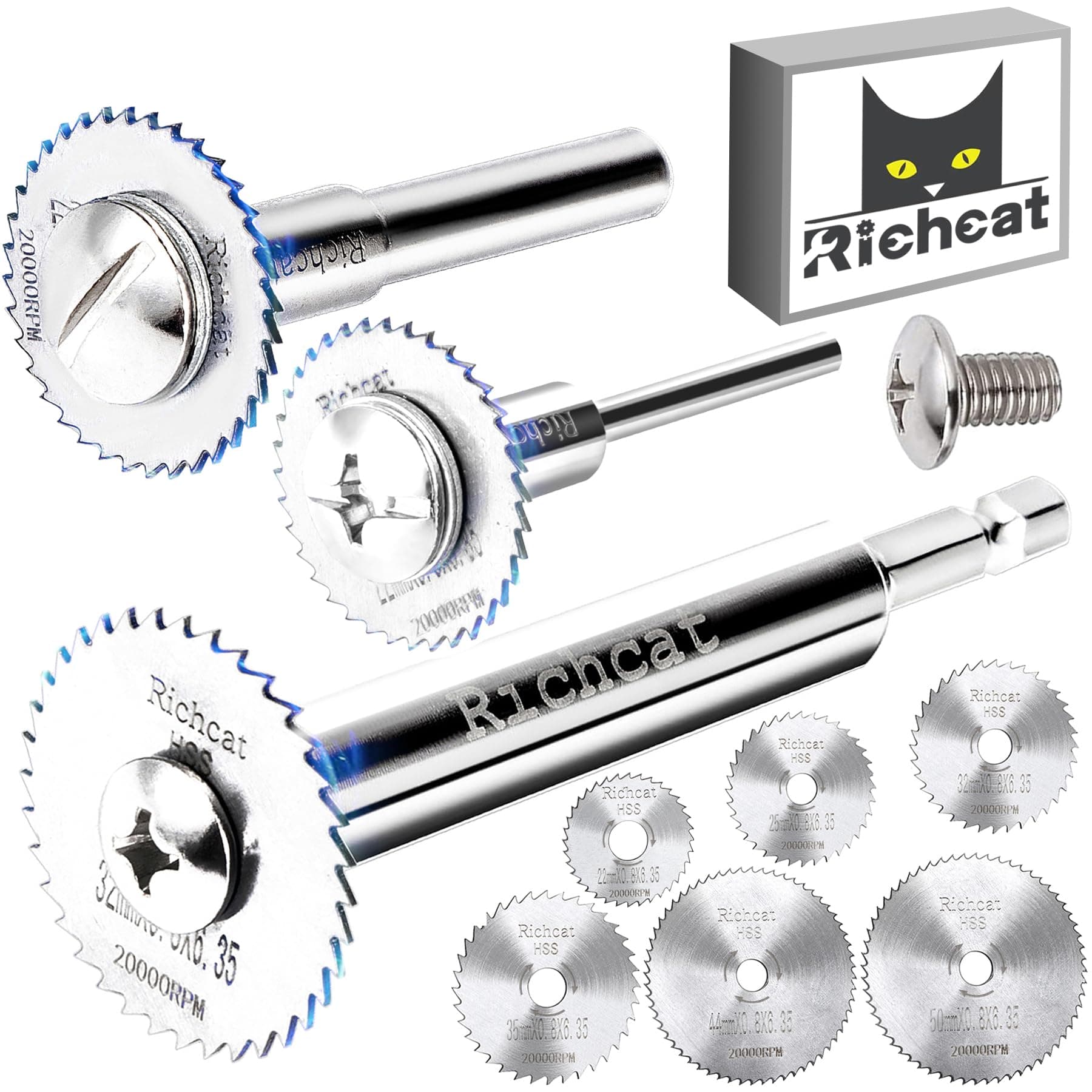 PVC Pipe Inside Cutter,1/4" Hex Shank,1/8" Round Shank,1/4" Round Shank,Plumbing Internal Plastic ABS Pipe Cutter Set,6*Blades,0.87"&1"&1.26''&1.38"&1.74''&1.97" Or Larger Diameter，High Speed Steel