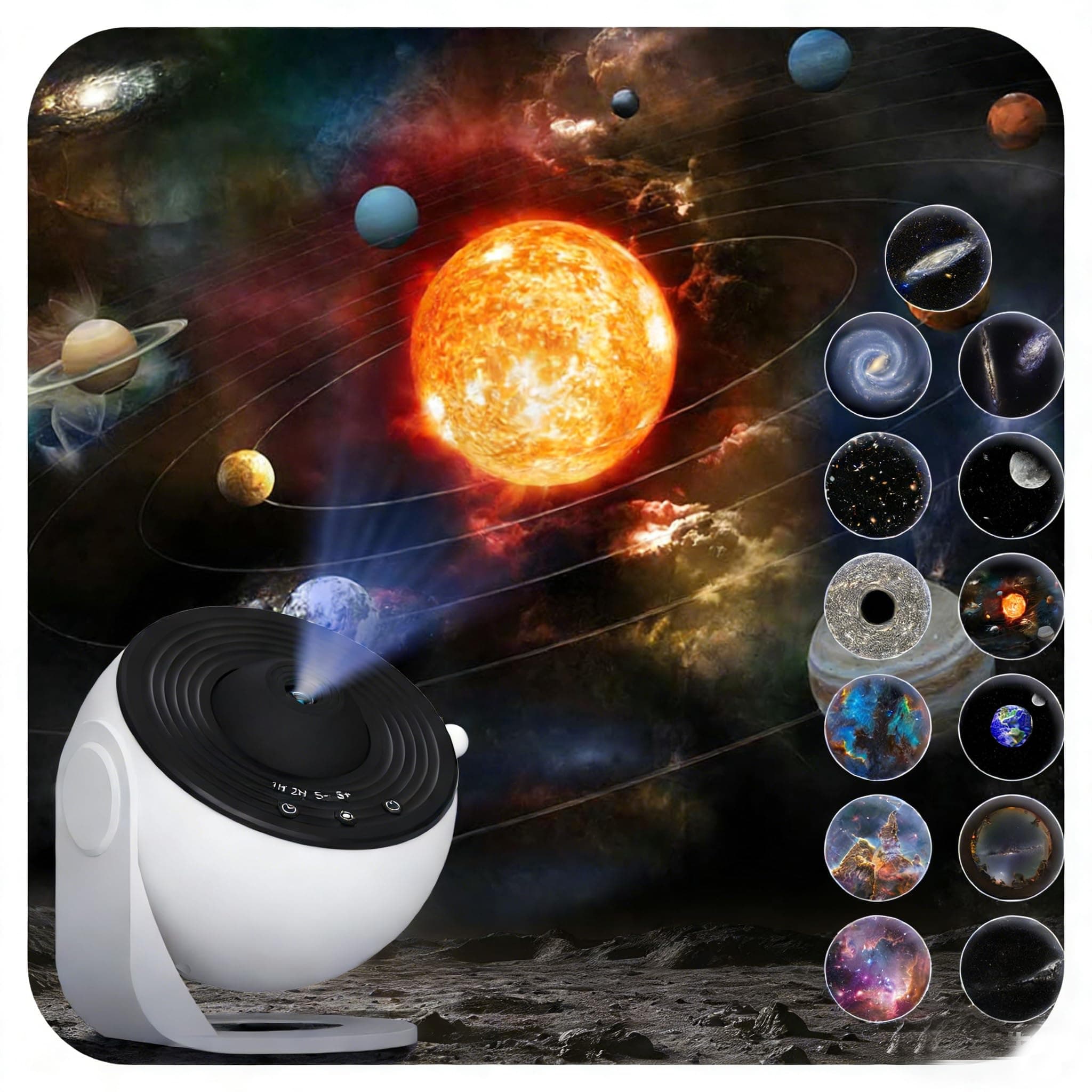 Star Projector, Galaxy Projector for Bedroom, Planetarium Projector Night Light with 13 Slide Discs & 360° Rotation, Space Projector for Kids Adults