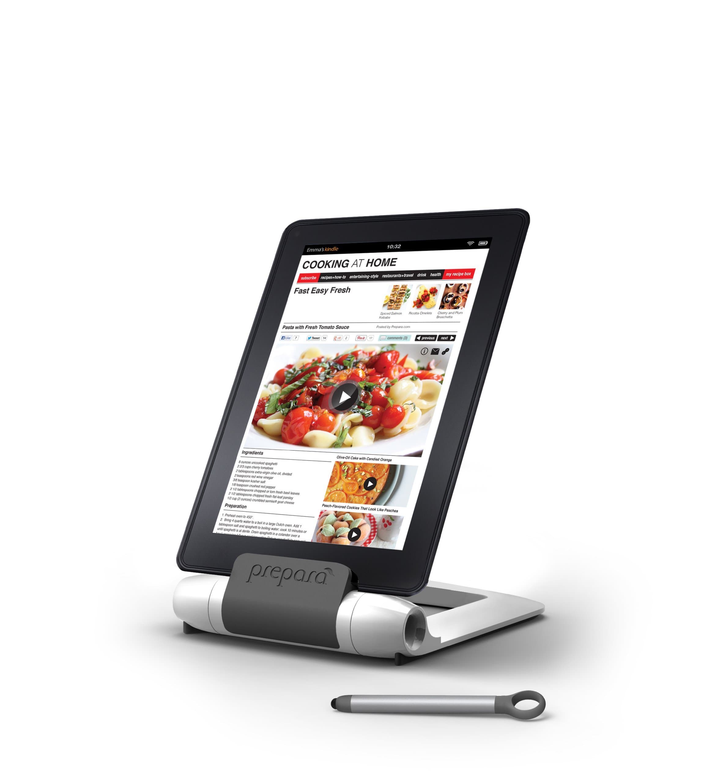 Prepara phones, tablets, e-readers, White iPrep Adjustable Stand, Large