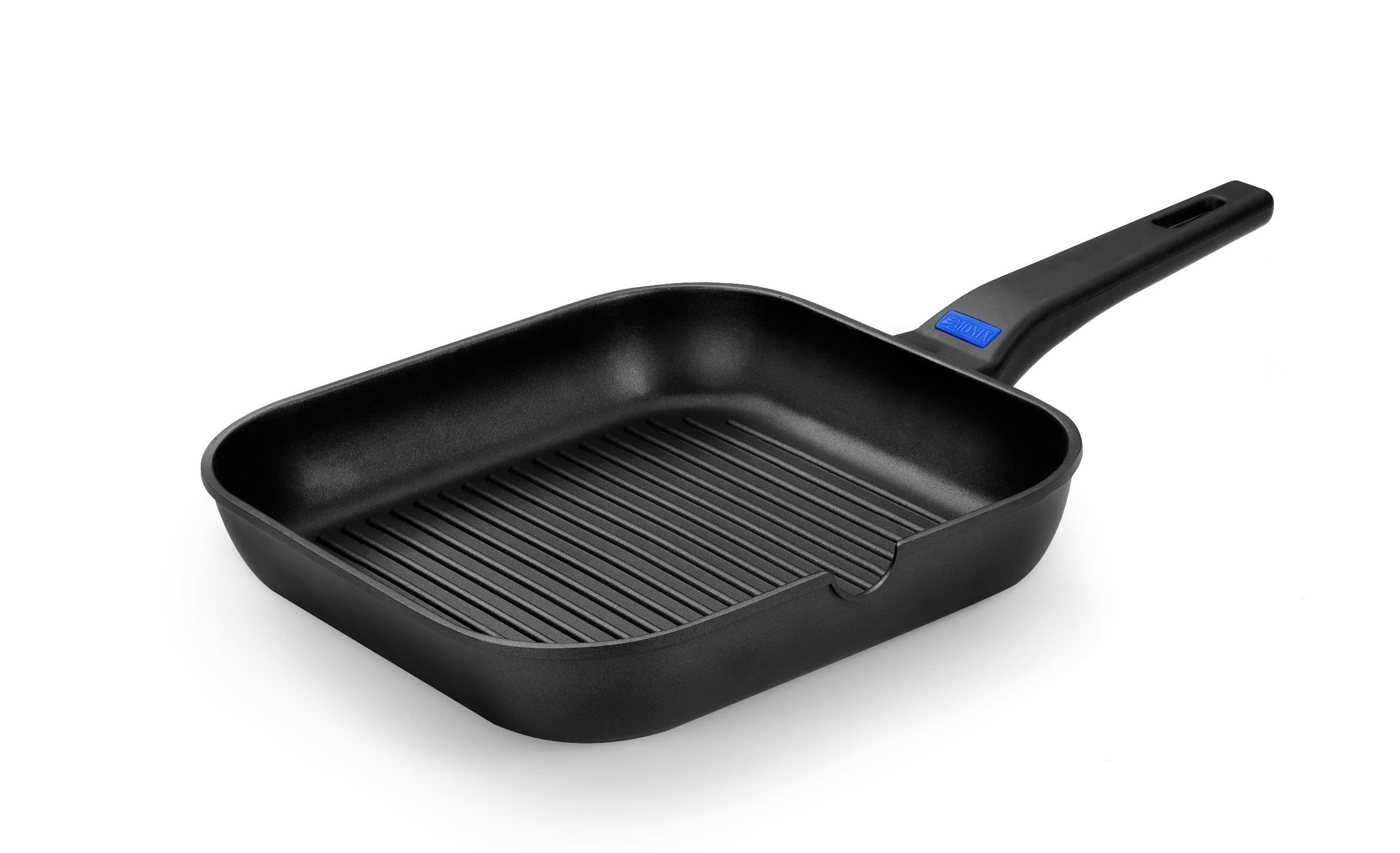Braisogona Monix Solid+ Cast Aluminium Non-Stick Flat Griddle Pan, 24 cm, Black