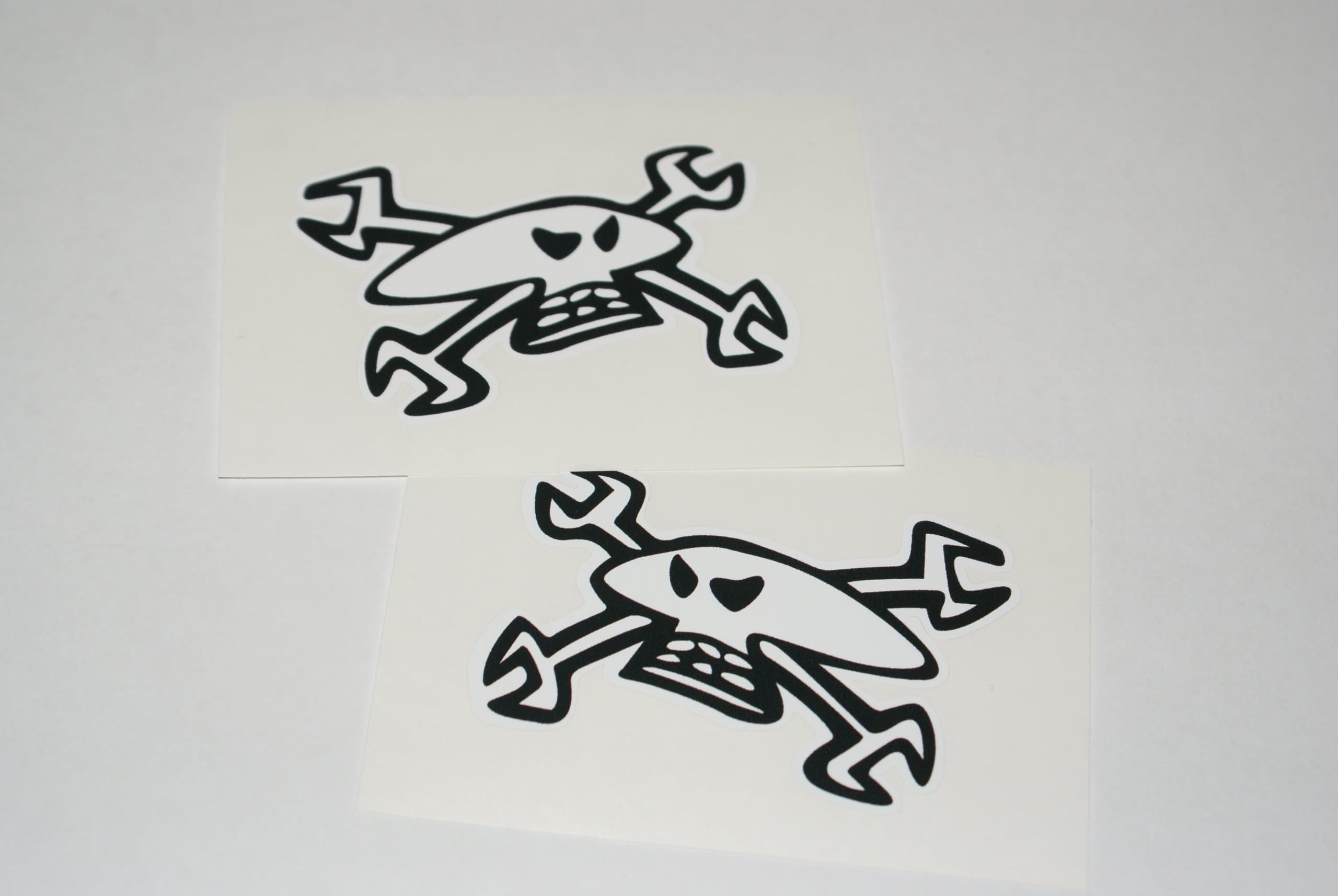 Guy Martin Visor Decals/Stickers-mirrored Pair- White