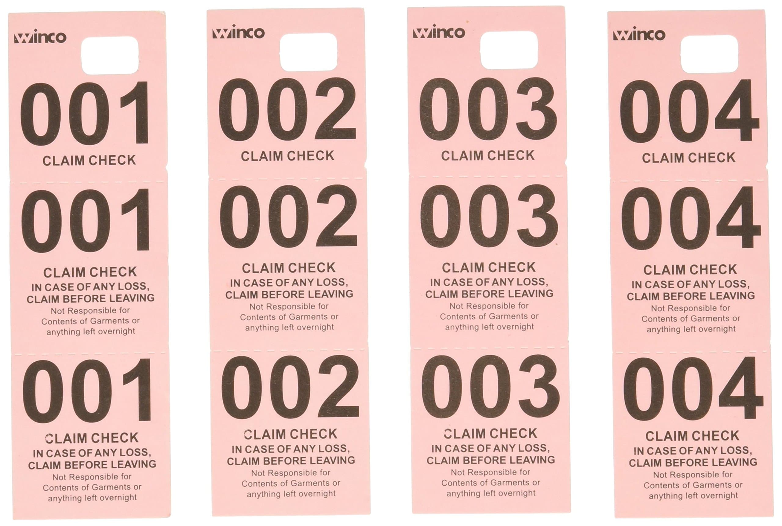 Coat Checks, Pink, 500 Per Box