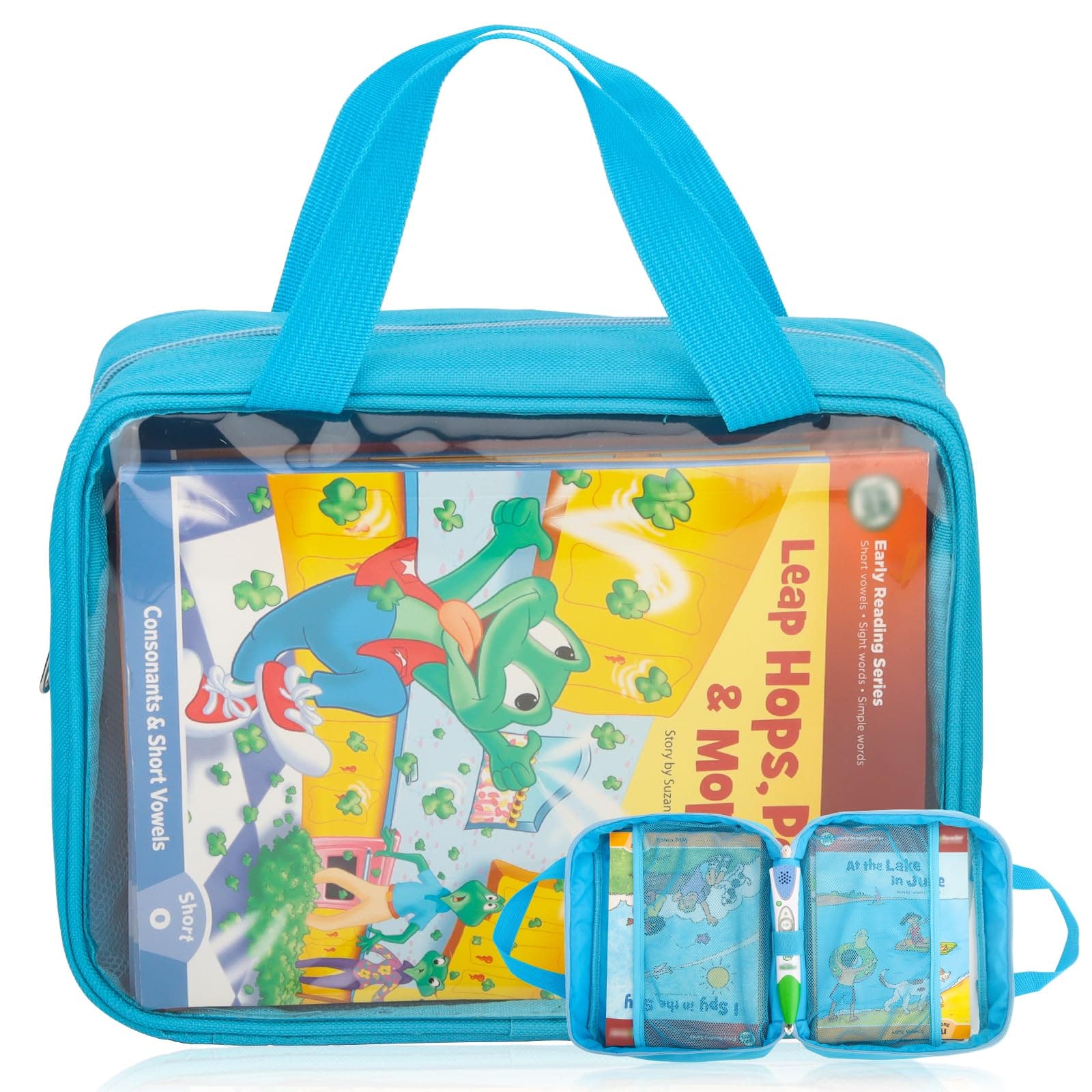 Carrying Case for Leapfrog LeapReader Reading and Writing System Leapfrog LeapReader,Portable Storage Bag with Handle(Blue)