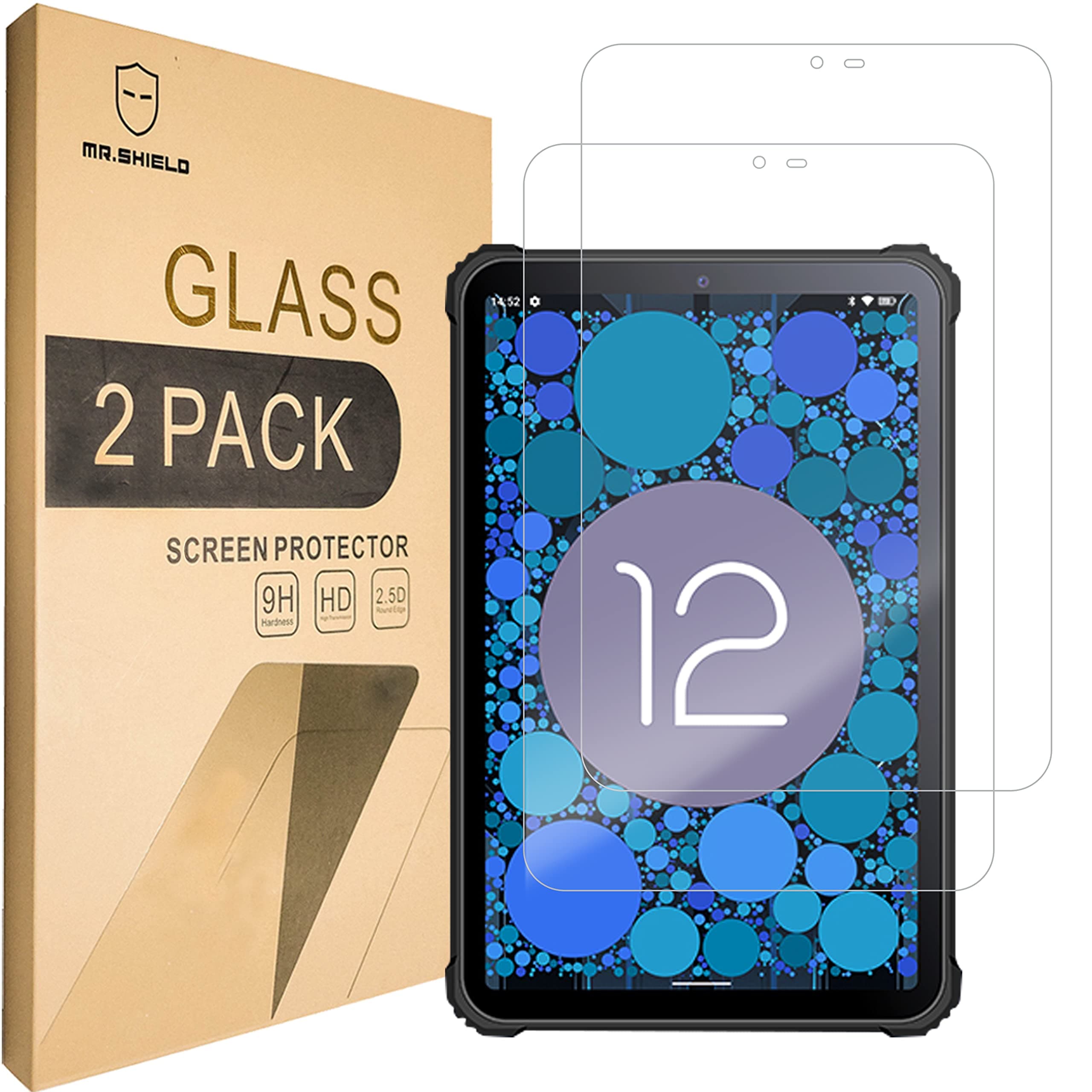 [2-PACK] Screen Protector For Oukitel RT3 Tablet [Tempered Glass] [Japan Glass with 9H Hardness] Screen Protector with Lifetime Replacement