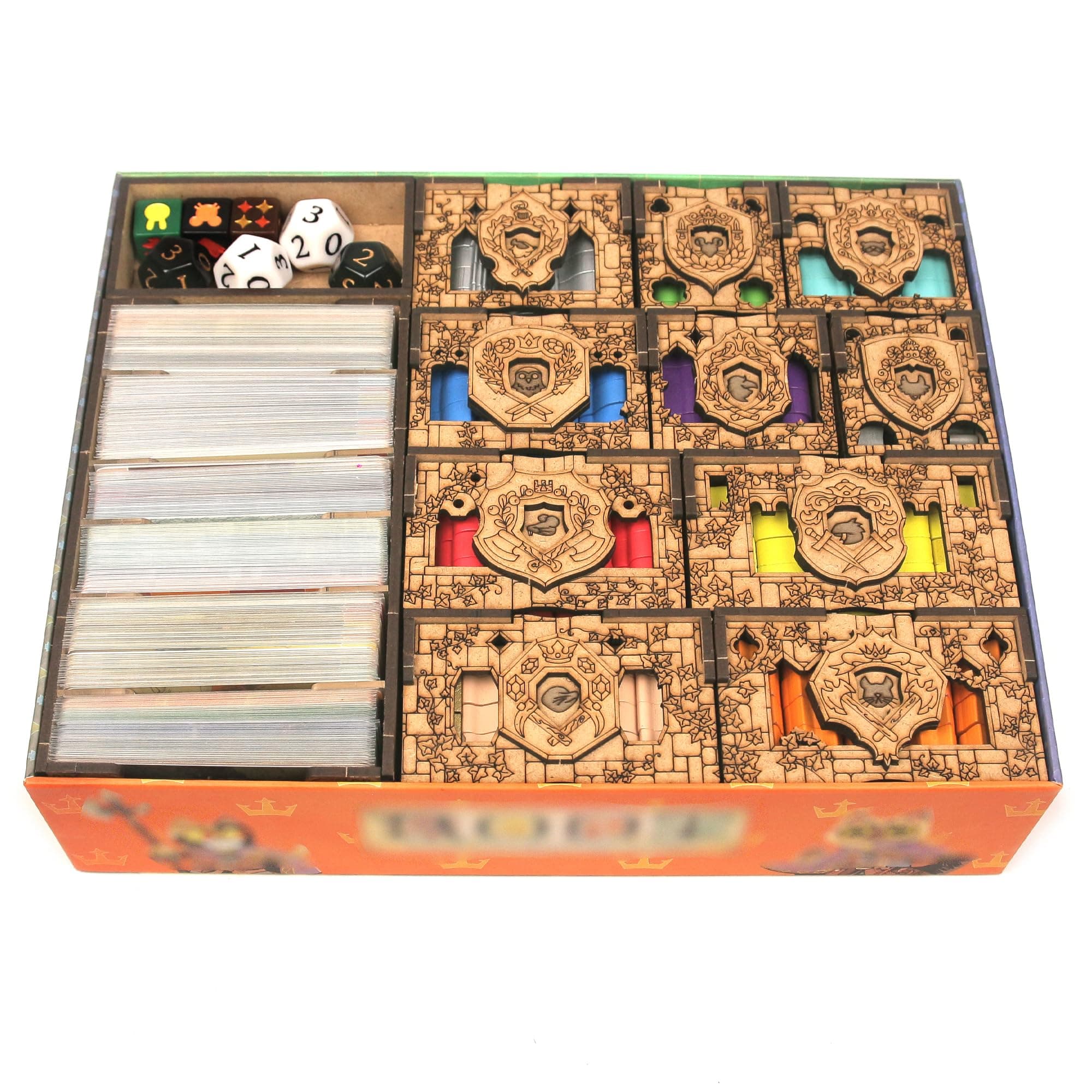 TowerRex Board Game Organizer for Root Board Game Box, Root expansions, Root Underworld Expansion, Root riverfolk Expansion, Root Marauder Expansion, Root Clockwork Expansion, Root Tokens and Cards