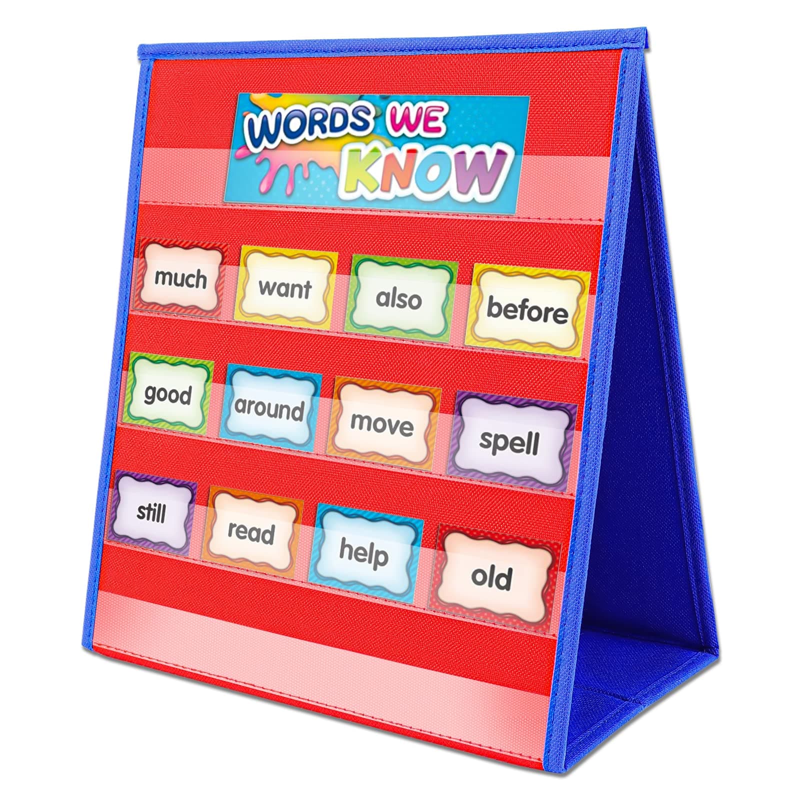 EAMAY Reading Specialist Multipurpose Table Top Pocket Chart (12W*13L, Blue)