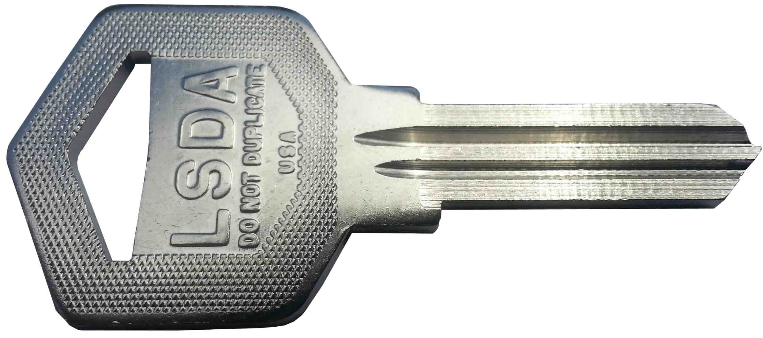 LSDA15 NICKEL PLATED RESTRICTED KEYWAY KEY BLANK
