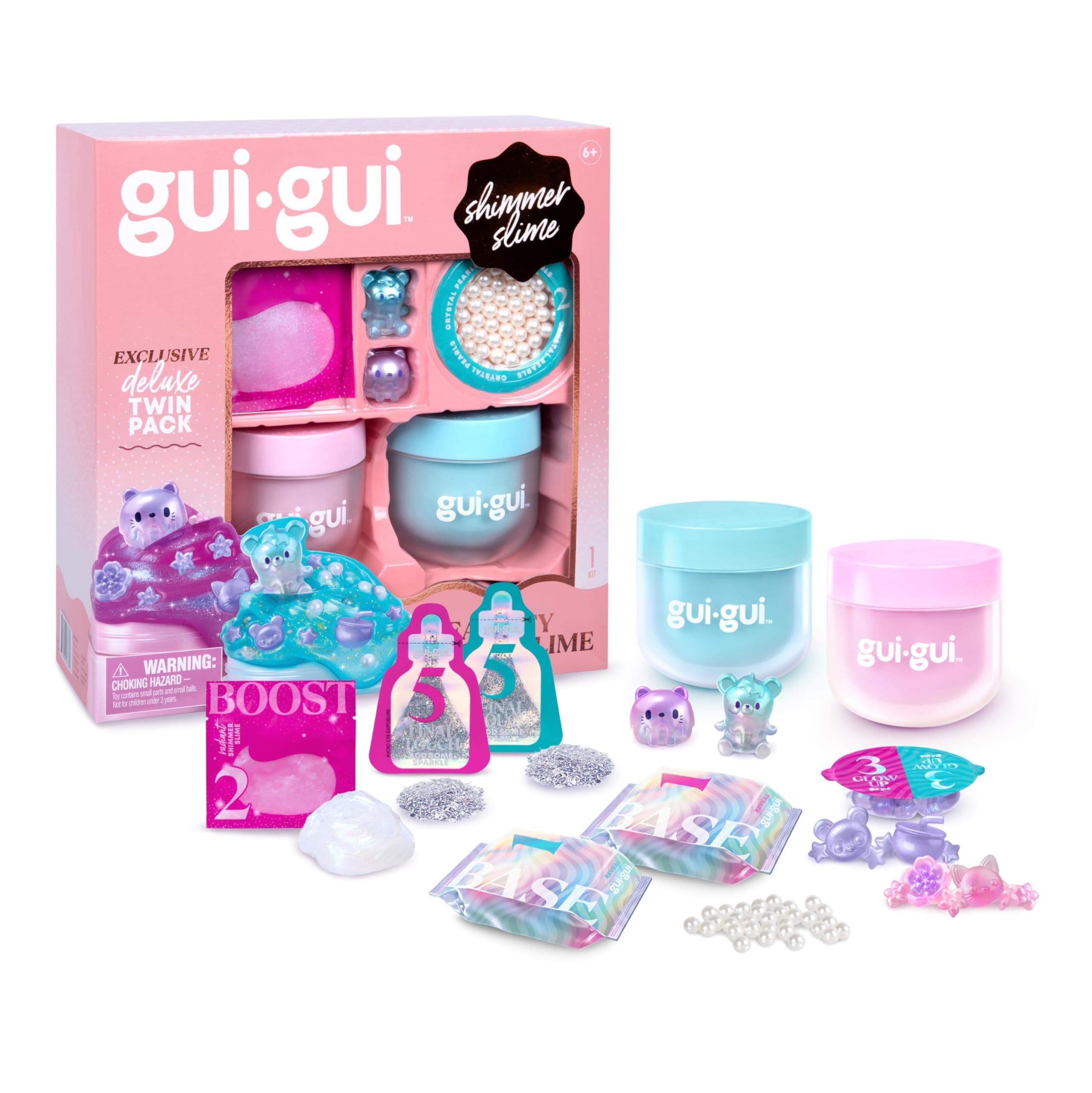 Gui Gui Deluxe Twin Pack, Fun & Creative DIY, Personalize Your Slime, Includes Slimy With Decorative Embellishments, Sensory Play, Craft Your Own Unique Creations