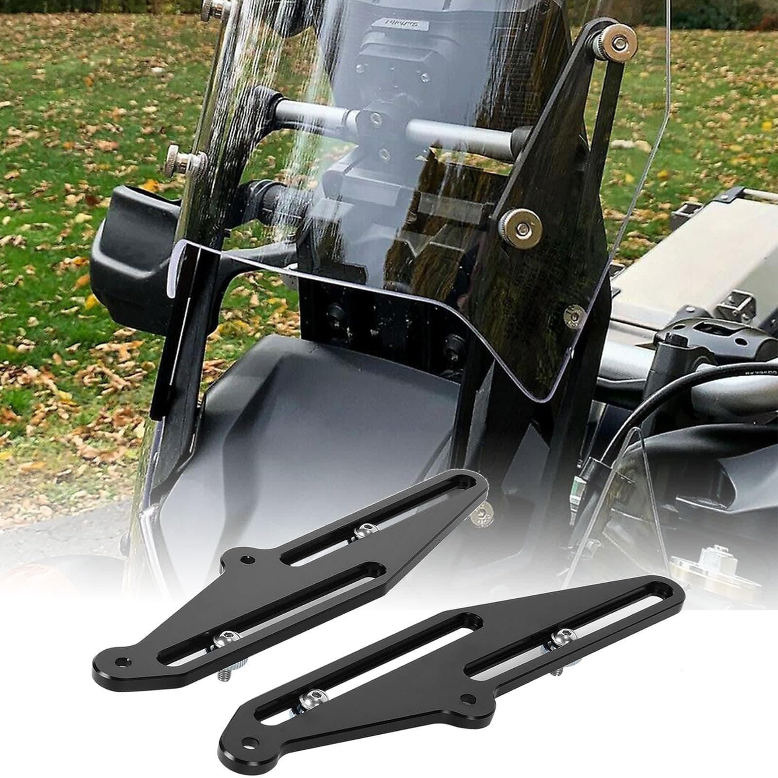 Adjustable Windscreen Risers Windshield Adjuster Bracket Kit for Ya&ma&ha Tenere 700 Aluminum Support Holder Compatible with T7 & XT700Z Accessories 2019-2026