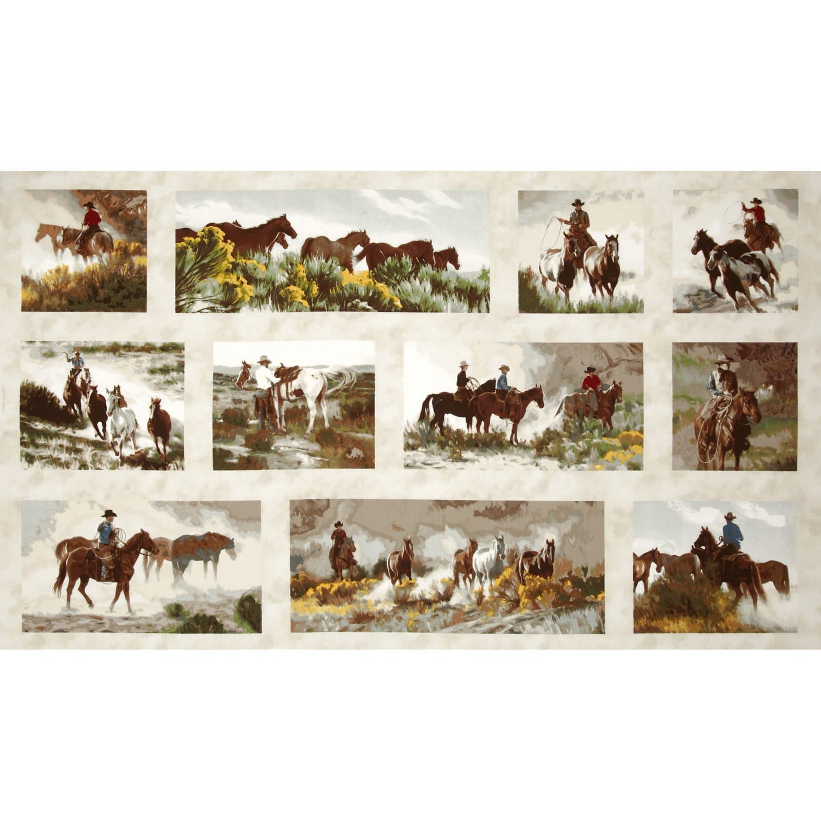 Workin' the West Patchwork Cream Fabric