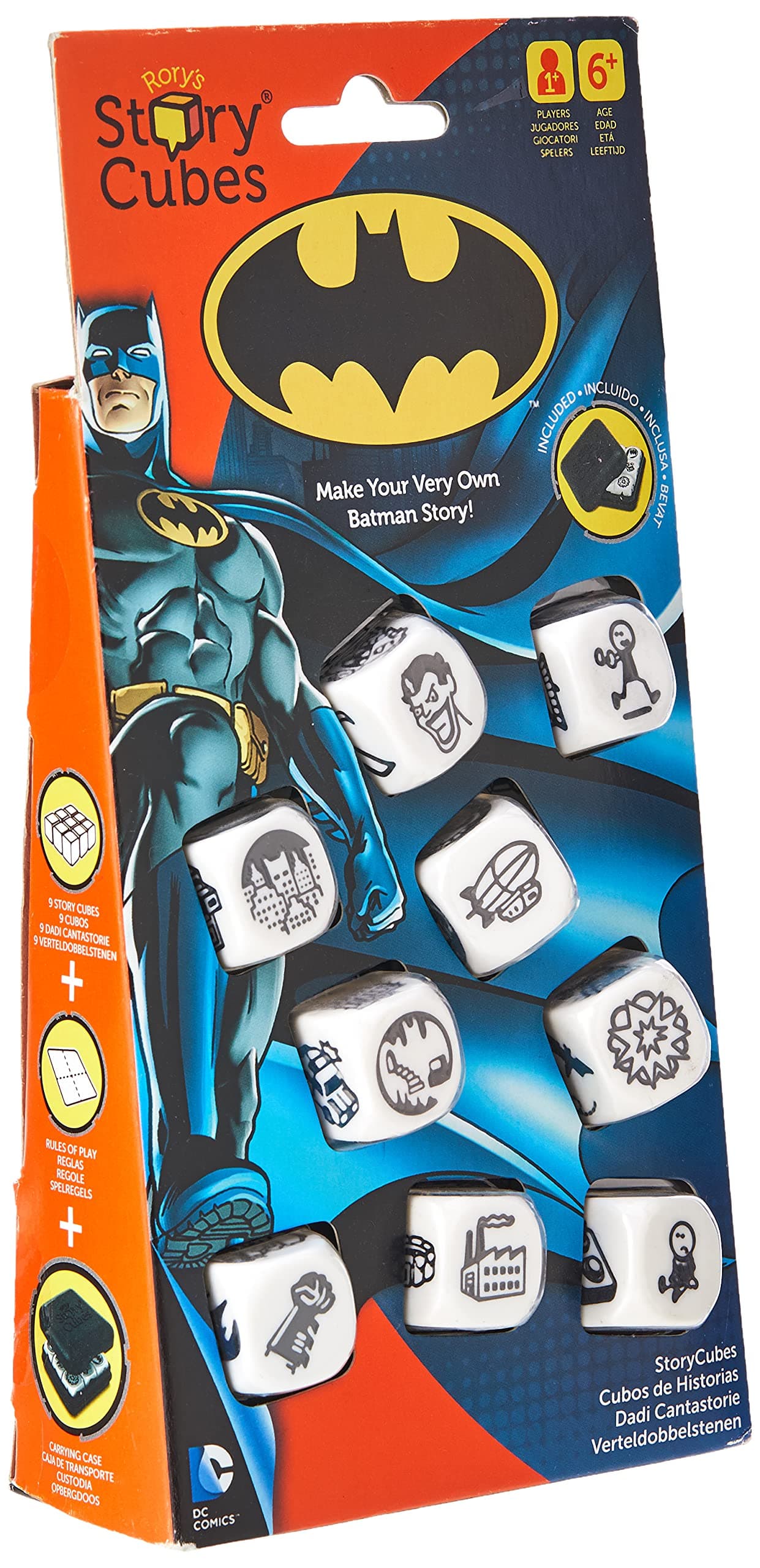 Asmodee Creativity Hub Rory's Store Cubes: DC Comics Batman Dice Game Set (Ages 8+)