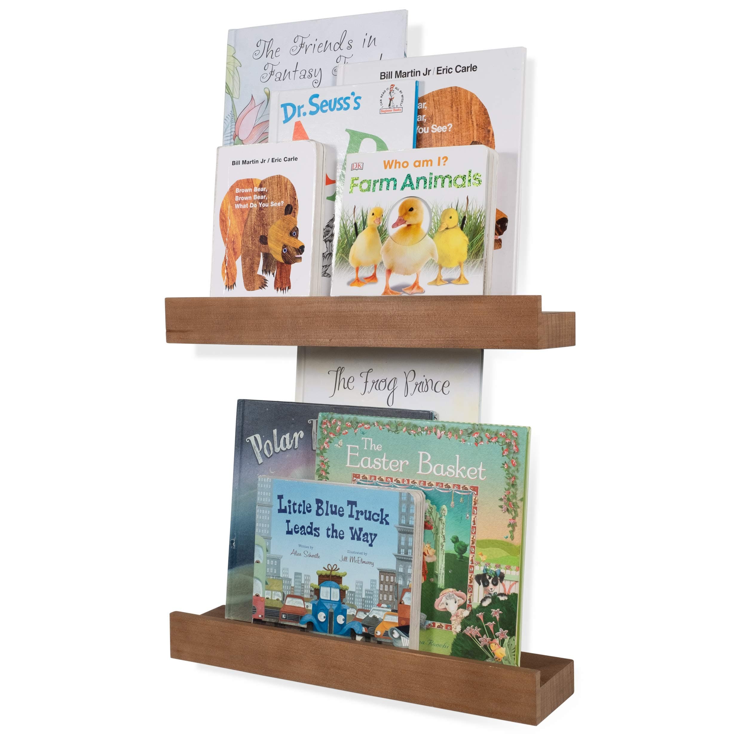 Rustic State Smith Floating Wall Mount Picture Ledge Shelf | Nursery Bookshelf Walnut 17 Inches (2)