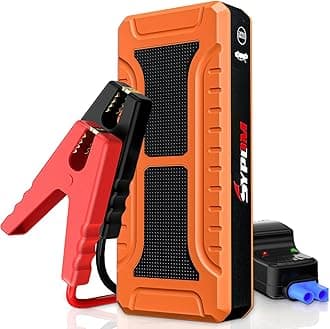Portable Car Jump Starter, 4000A Peak Battery Charger, 12V Jump Box for Truck up to 10L Diesel, Motorcycle, Dual USB Power Bank, LED Light, Great Battery Jumper for Road Side Emergency Kit for Car