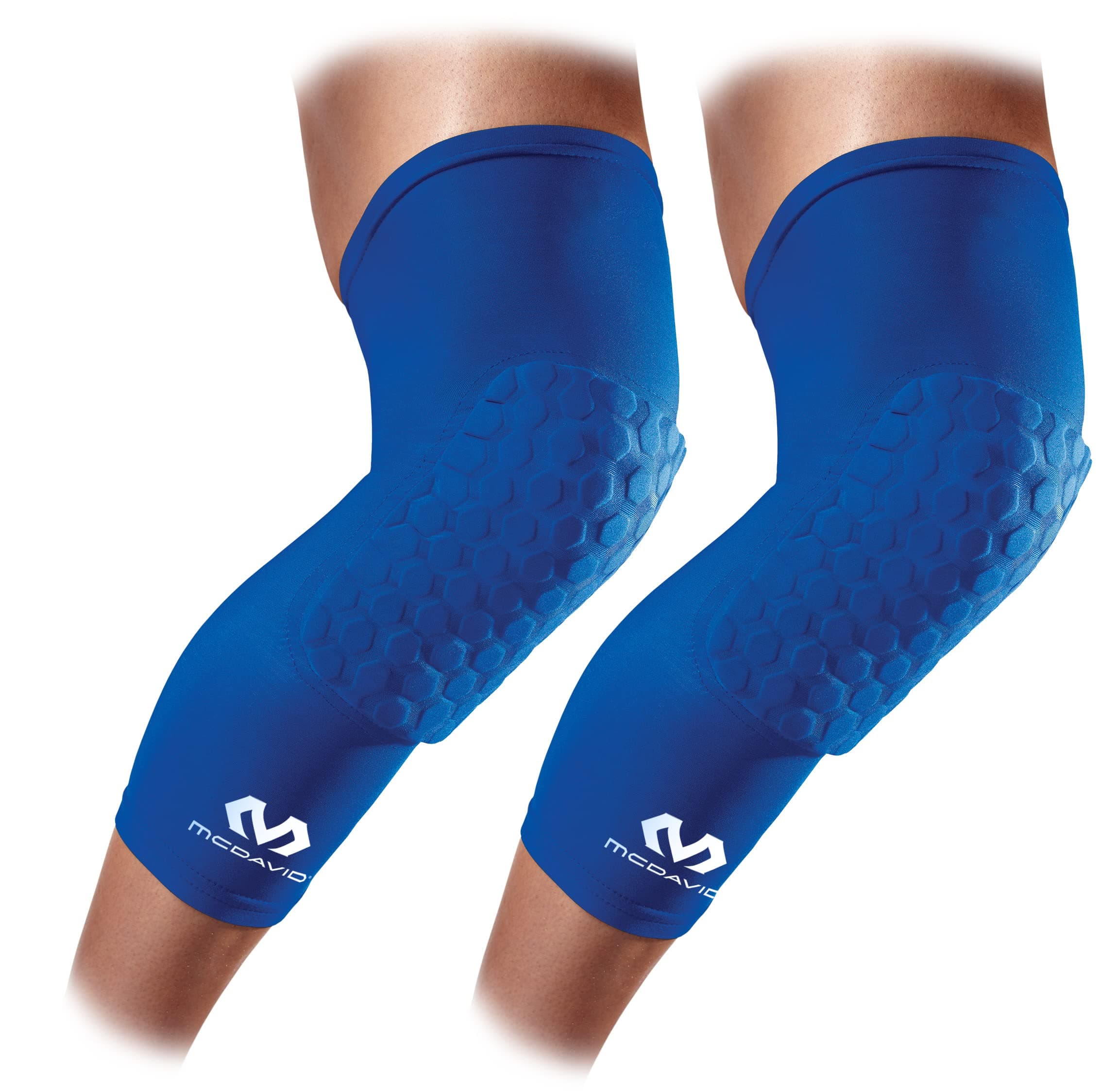 Knee Compression Sleeves: McDavid Hex Knee Pads Compression Leg Sleeve for Basketball, Volleyball, Weightlifting, and More - Pair of Sleeves