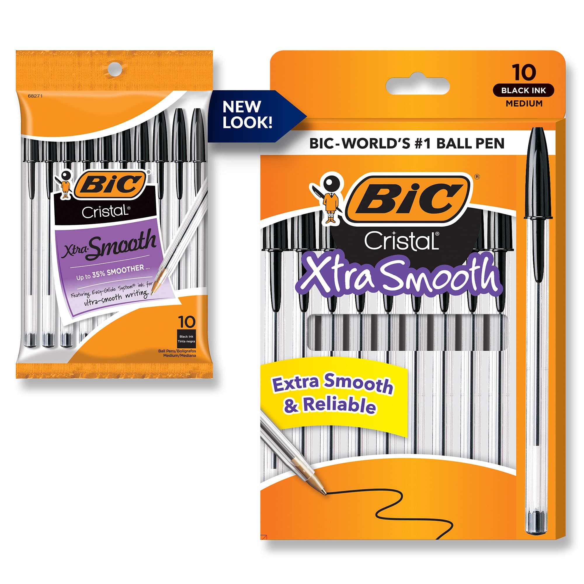 MSP101-BLA Cristal Extra Smooth Pens, Multi-Colour