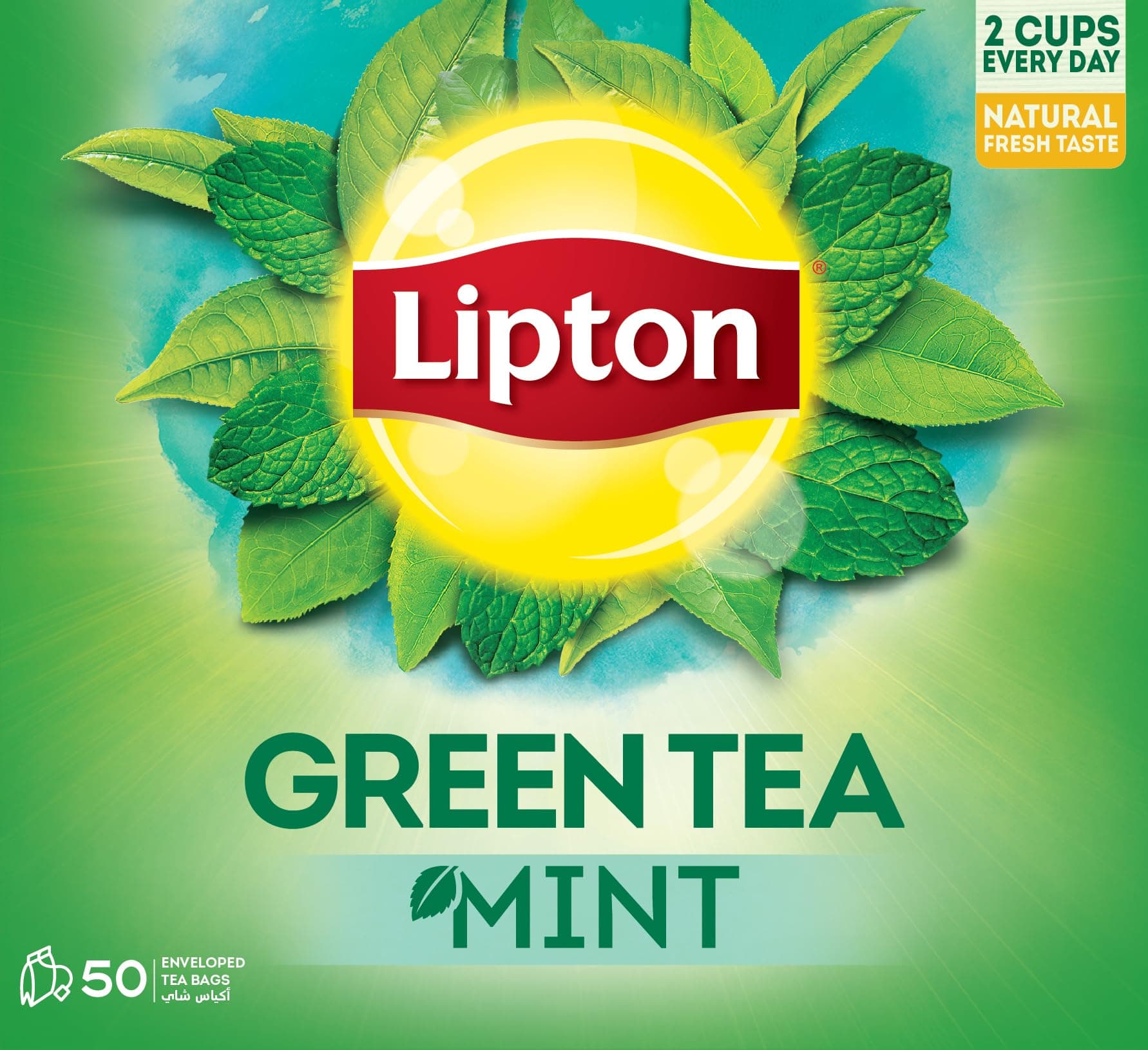 Green Tea Mint, 50 Envelope Teabags