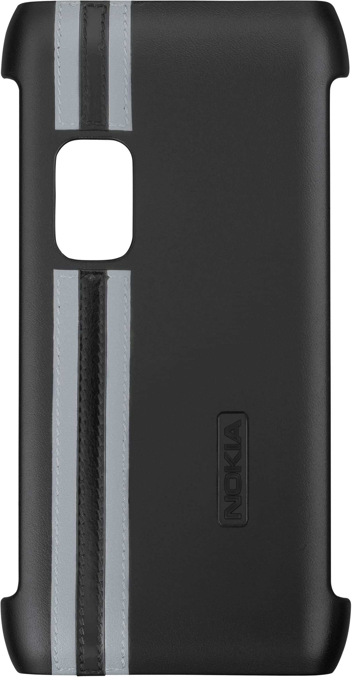 Nokia Hard Shell Case for E7 - Black/ Grey Leather