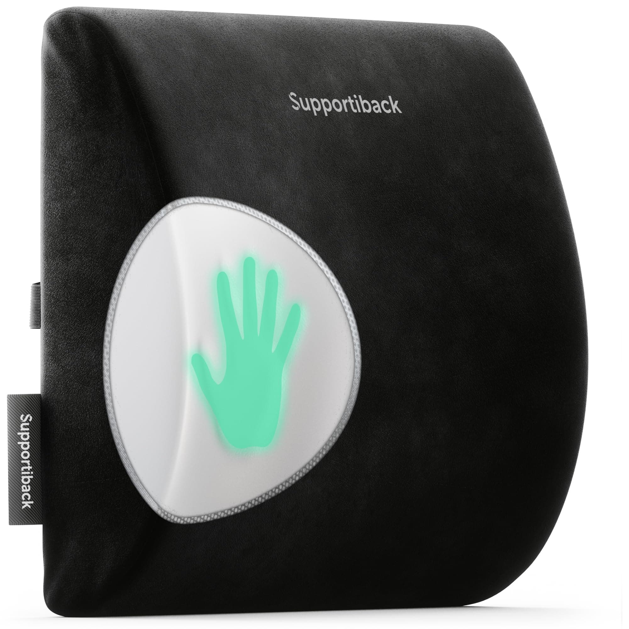 Supportiback Posture Therapy Lumbar Support Cushion - Memory Foam, Ergonomic Back Support Pillow for Home, Office, Car, Travel - Relieve & Prevent Lower Back, Sciatica, Disc Pain