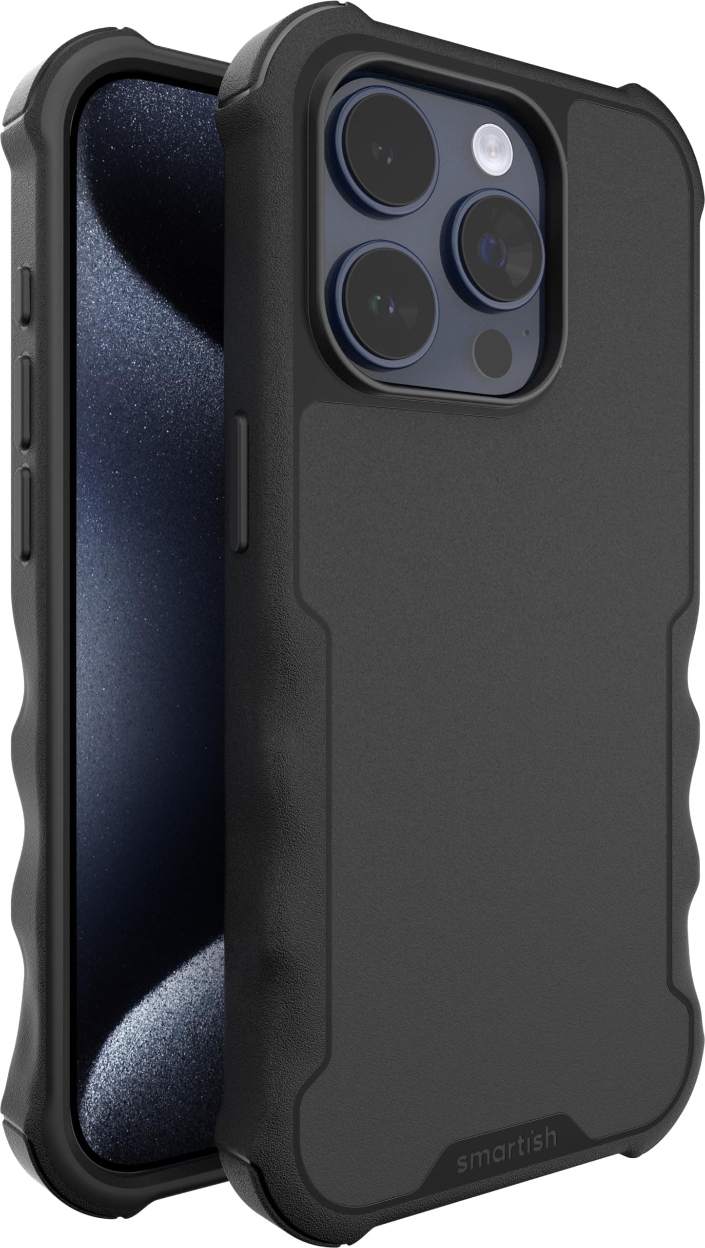 iPhone 15 Pro Protective Magnetic Case - Gripzilla Compatible with MagSafe [Rugged + Tough] Heavy Duty Grip Armored Cover w/Drop Tested Protection for Apple iPhone 15 Pro - Black Tie Affair