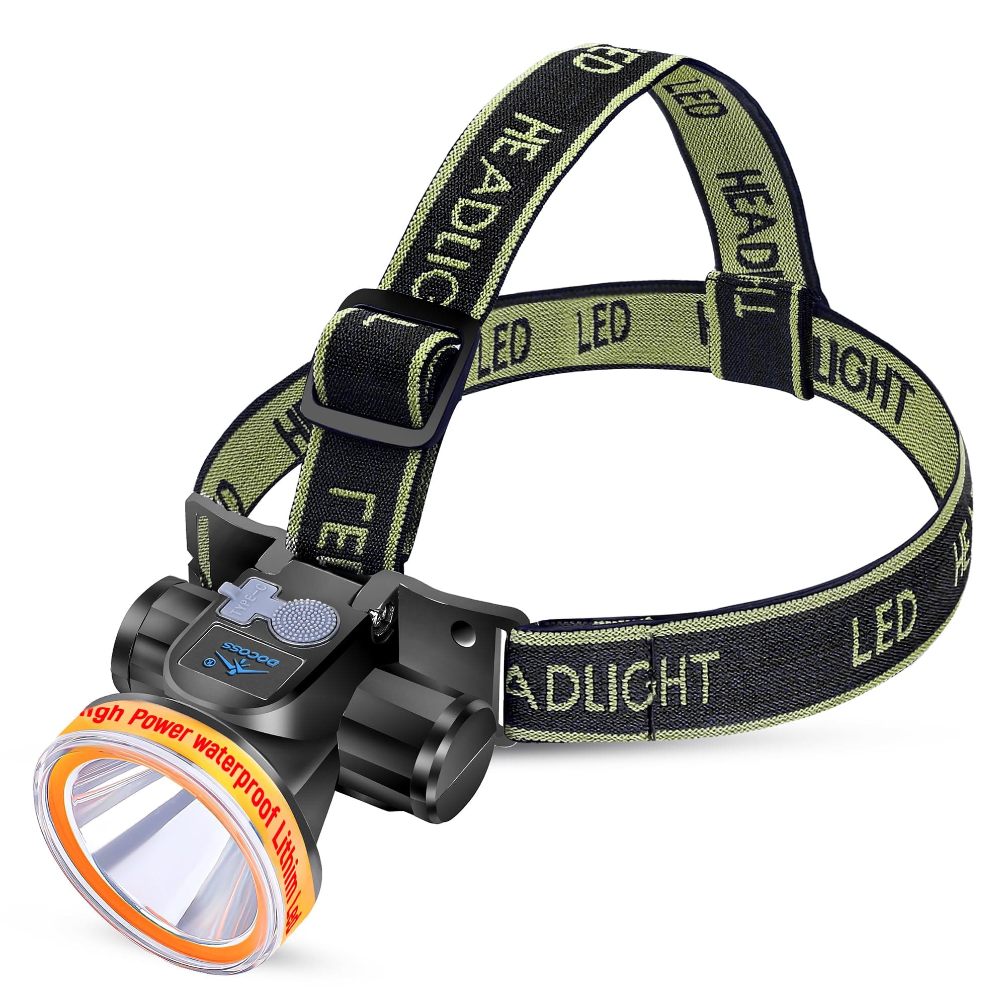 DOCOSS-2 in 1 Ultra Bright -Zoomable Waterproof Cree Headlight Head Torch