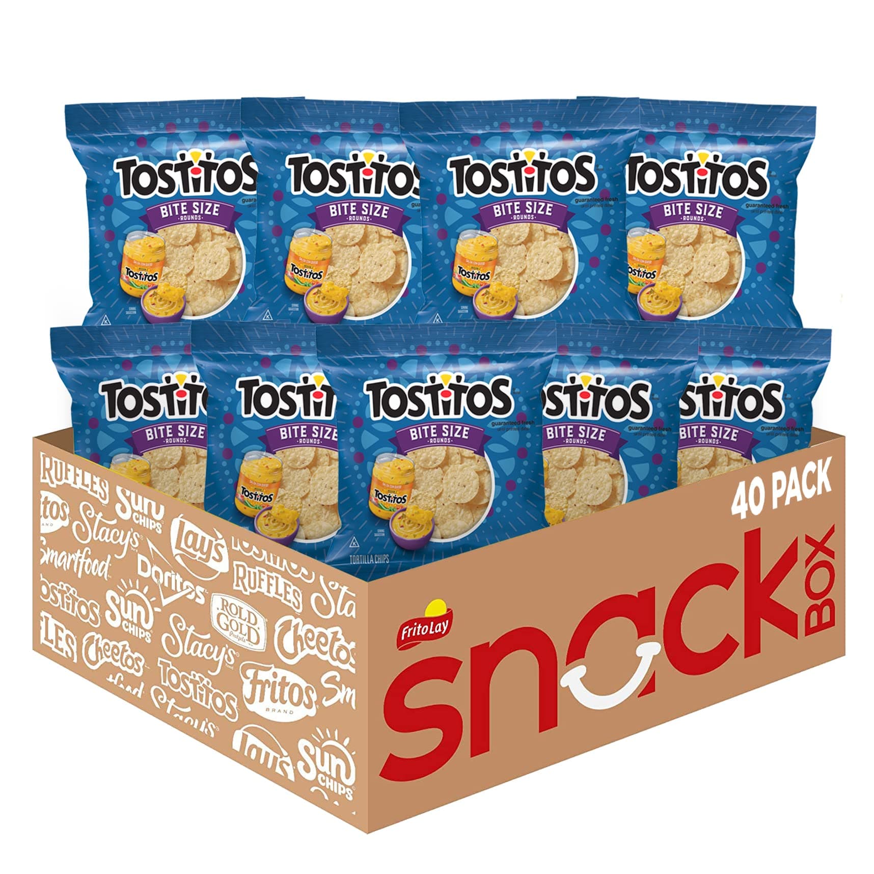 Tostitos Bite Sized Rounds Tortilla Chips, 40 Count (Pack of 1)