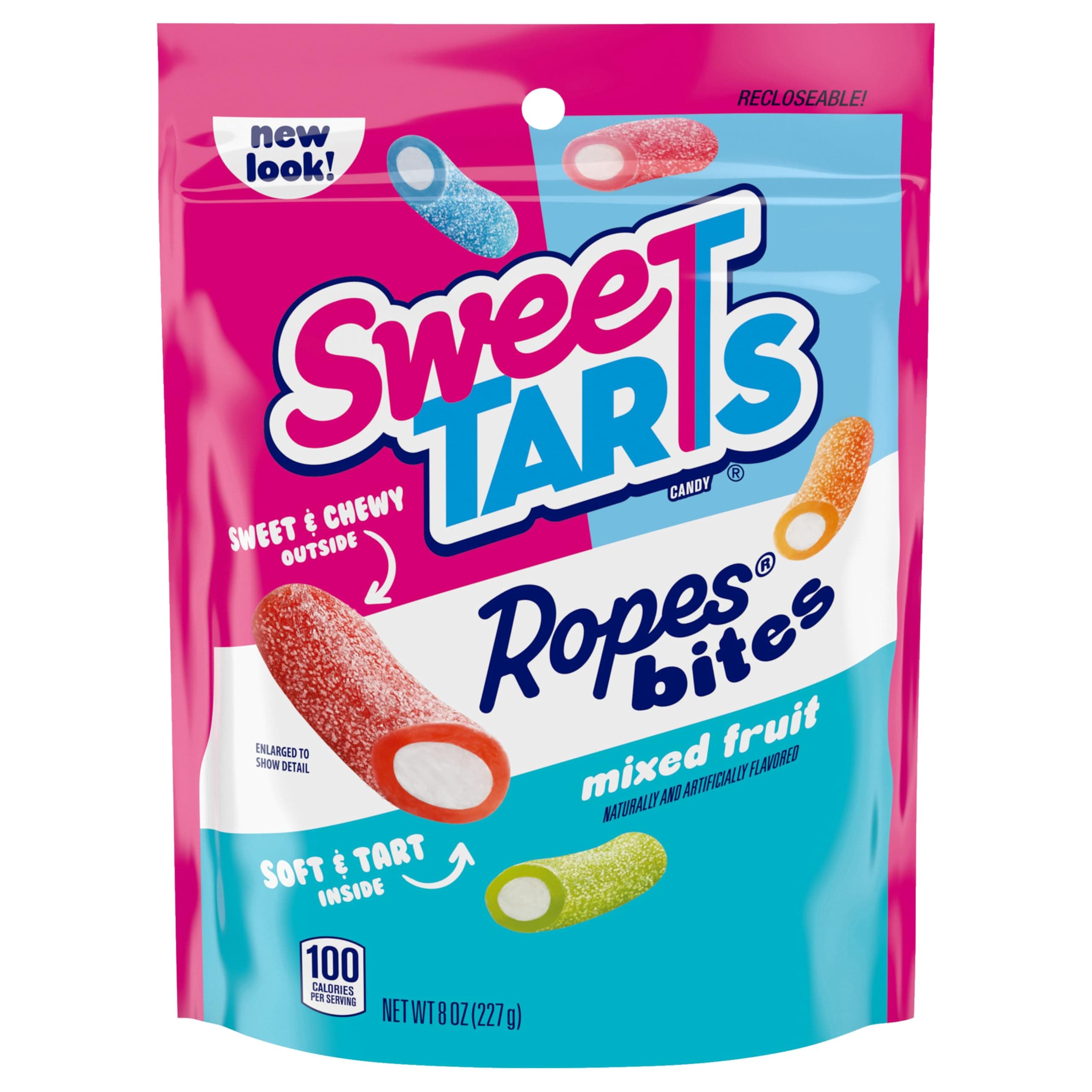 SweeTARTS Rope Bites Candy, Mixed Fruit, 8 Ounce