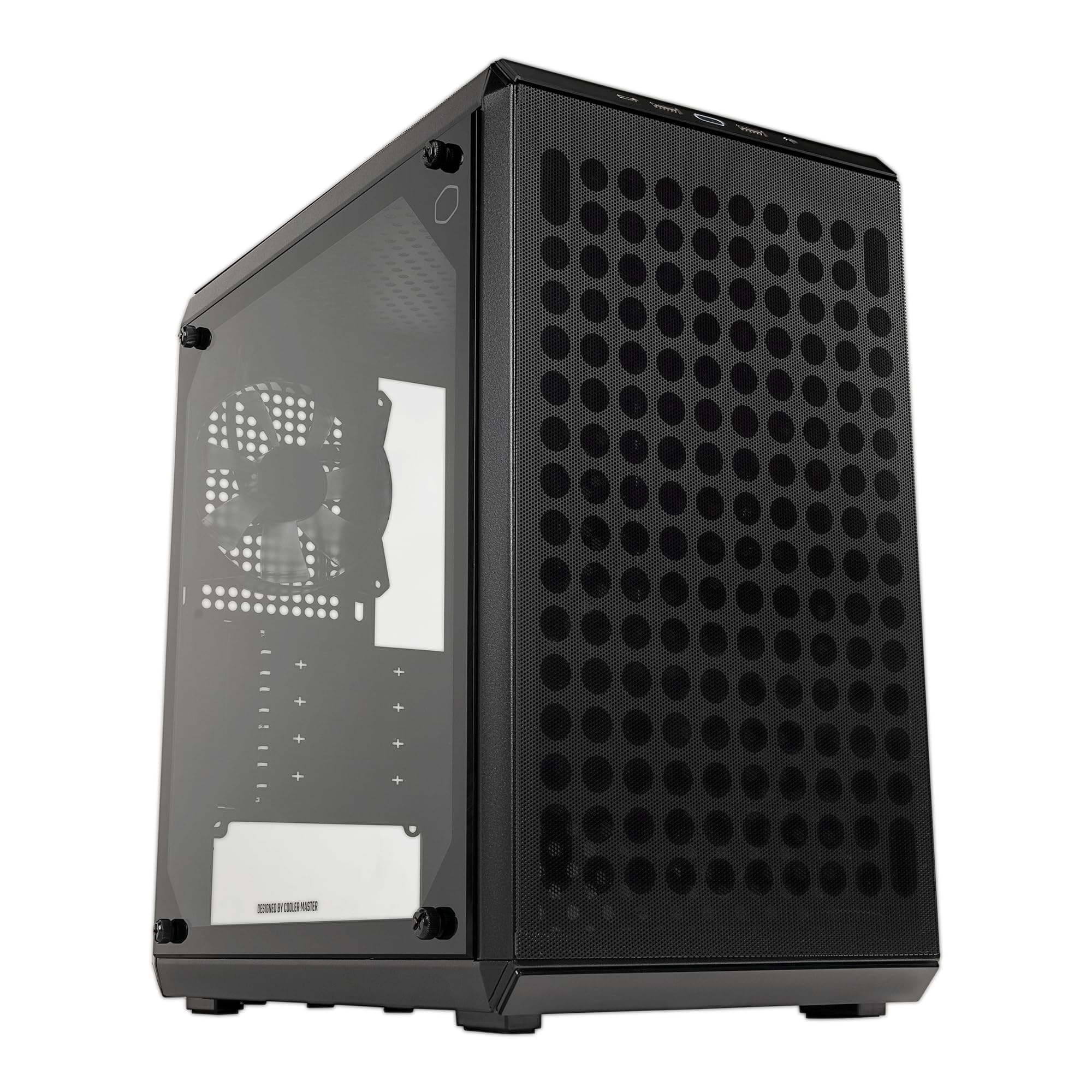 Q300L V2 Micro-ATX Tower, Magnetic Patterned Dust Filter, USB 3.2 Gen 2x2 (20GB), Tempered Glass, CPU Coolers Max 159mm, GPU Max 360mm, Fully Ventilated Airflow (Q300LV2-KGNN-S00)