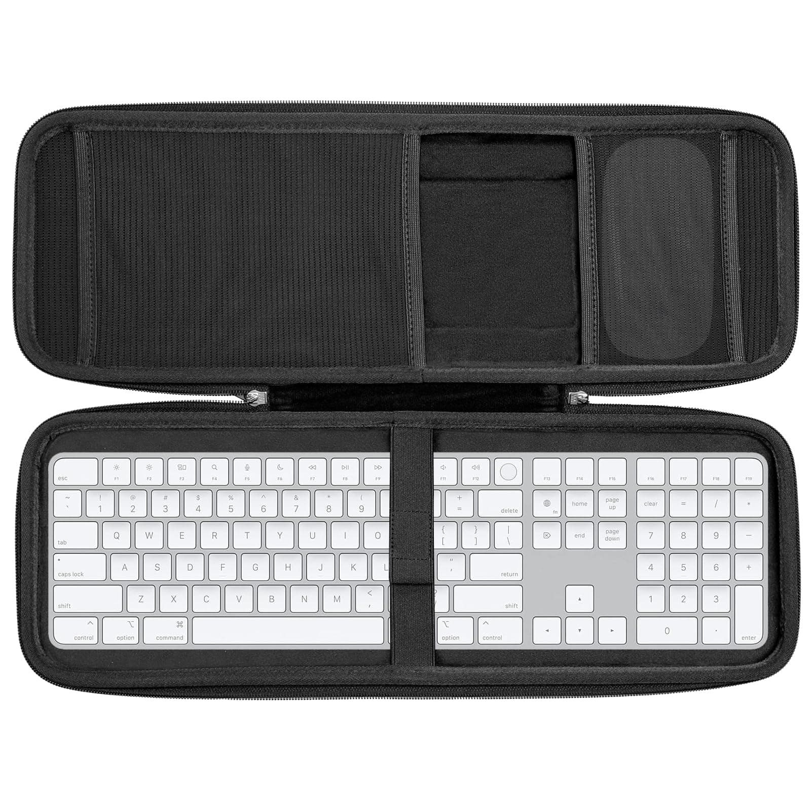 Hard Storage Case Compatible with Apple Magic Keyboard + Magic Mouse. (Case Only) - Black