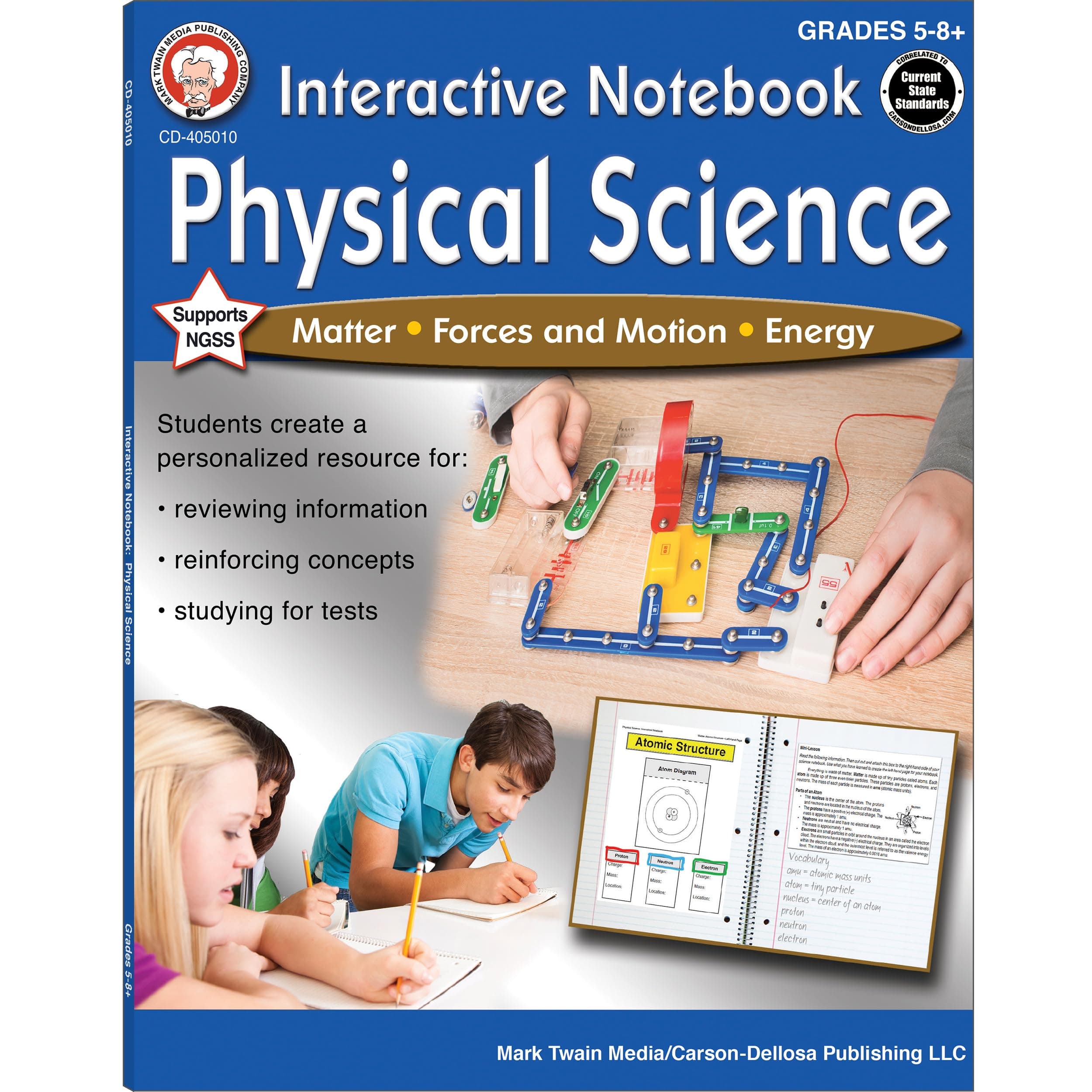 Mark Twain Interactive Notebook: Physical Science, Grades 5-8