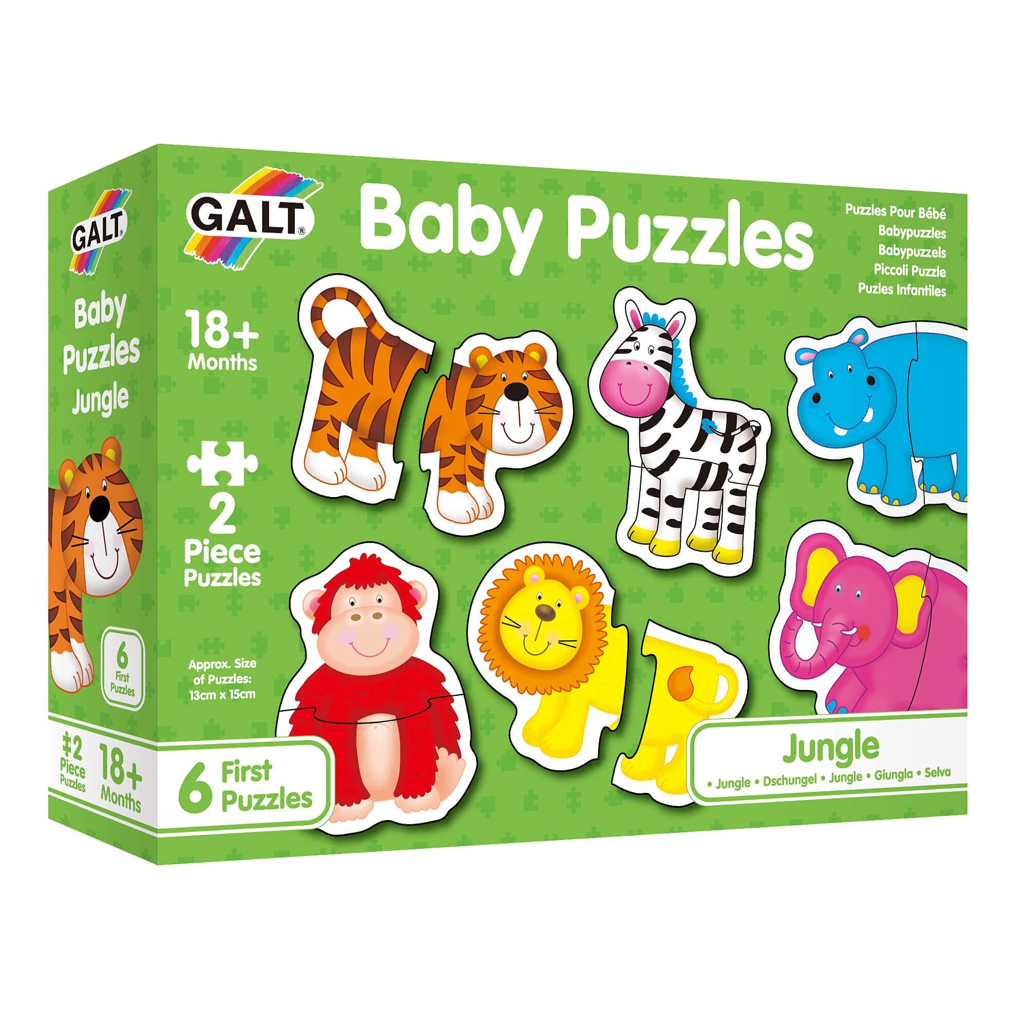 Galt Toys, Baby Puzzles - Jungle, Jigsaw Puzzles for Kids, Ages 18 Months Plus