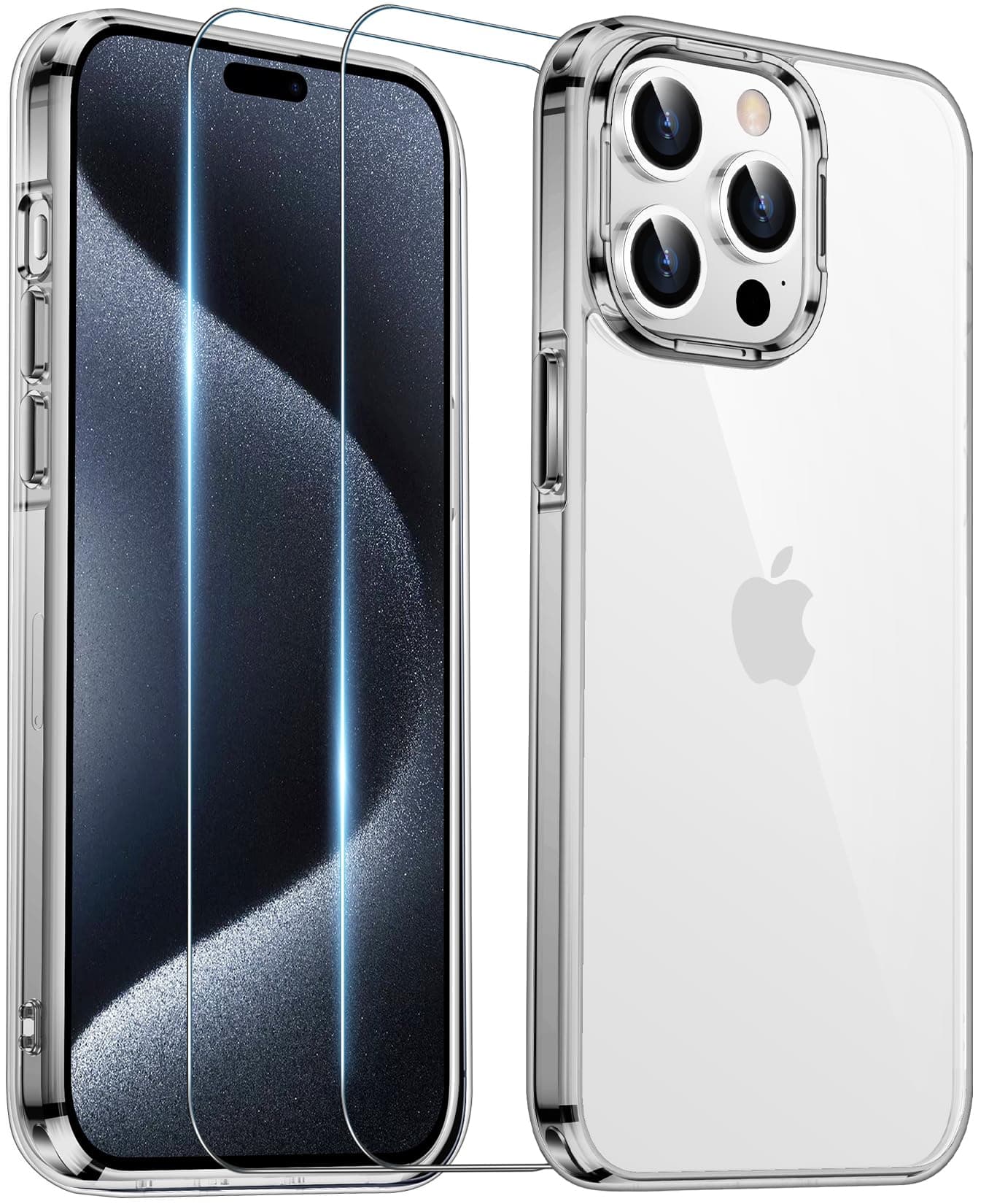 Temdan Designed for iPhone 15 Pro Max Case Clear, [Crystal Clear][Anti-Yellowing][Military-Grade Drop Protection] Slim Shockproof Protective Cover Phone Case for iPhone 15 Pro Max 6.7"