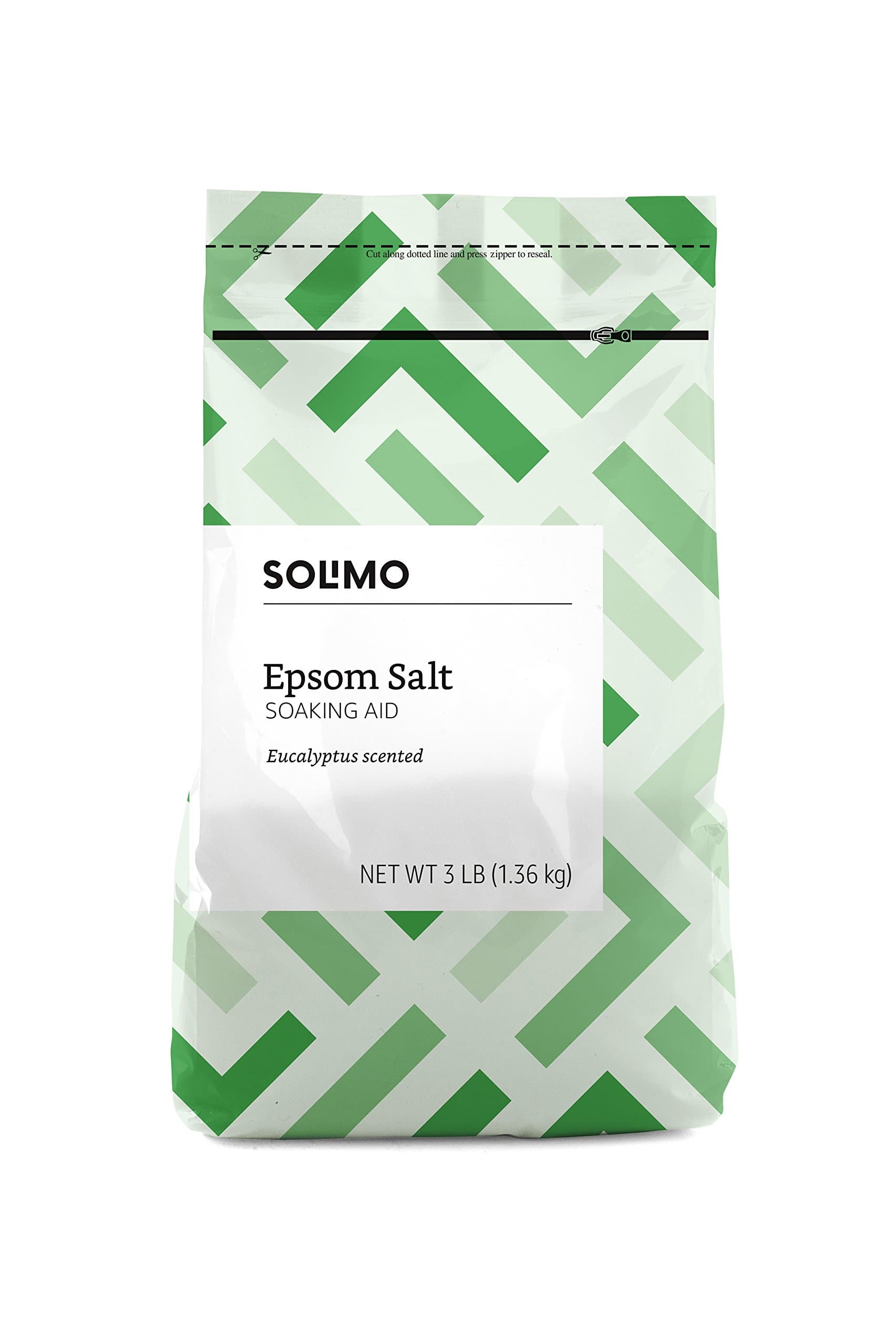 Amazon Basics Epsom Salt Soaking Aid, Eucalyptus Scented, 3 Pound (Previously Solimo)