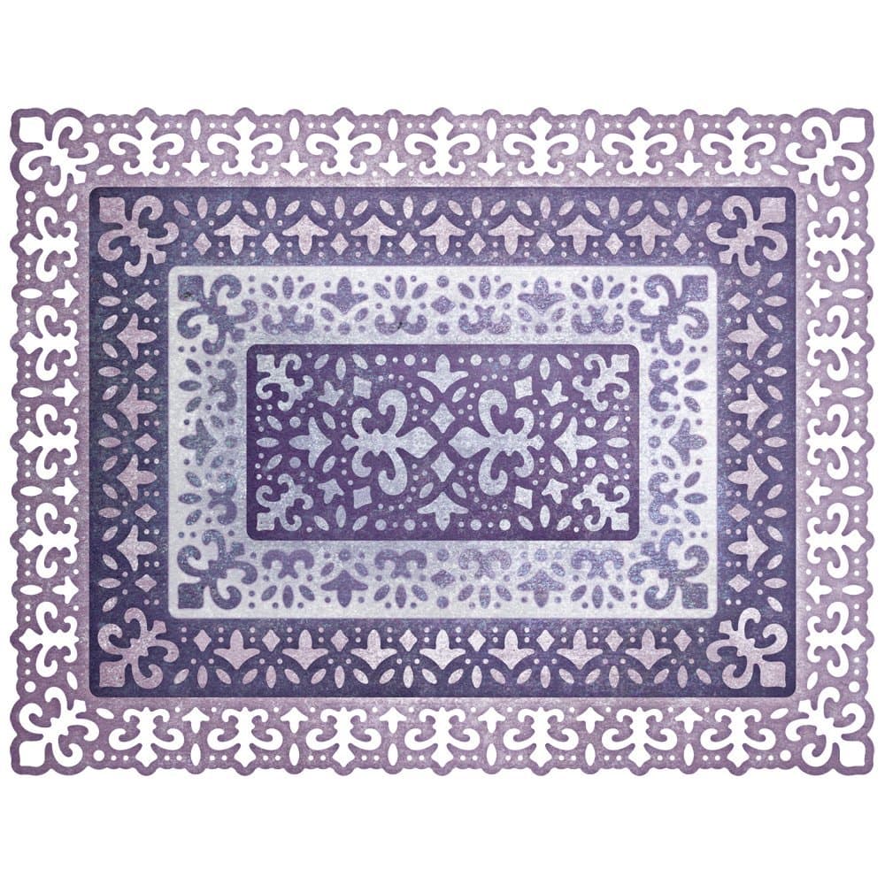 DL321 Fleur De Lis Boutique Stacker A2 Frame Die Cuts