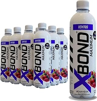 X-BOND Maximum Recovery Vemtos Non Carbonated Drink Maximum Amino Drink - 9g BCAA + EAA Electrolytes - 16 fl oz (500 ml), Sugar Free 34 Calories, Pack of 12
