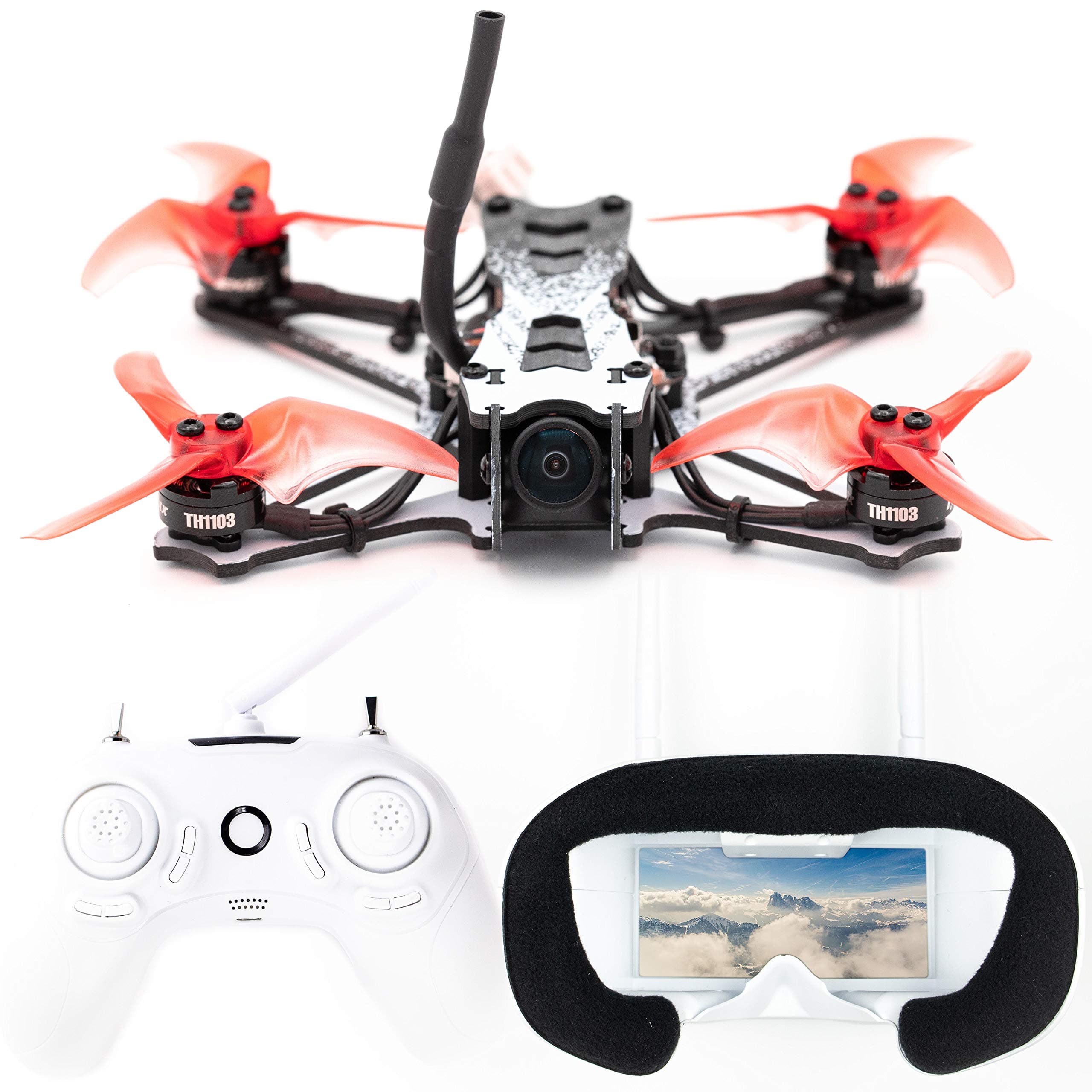 Micro Drone Free Style 2 FPV Racing Outdoor Quad Ready To Fly Kit with Goggles and Controller for Beginners and Pros