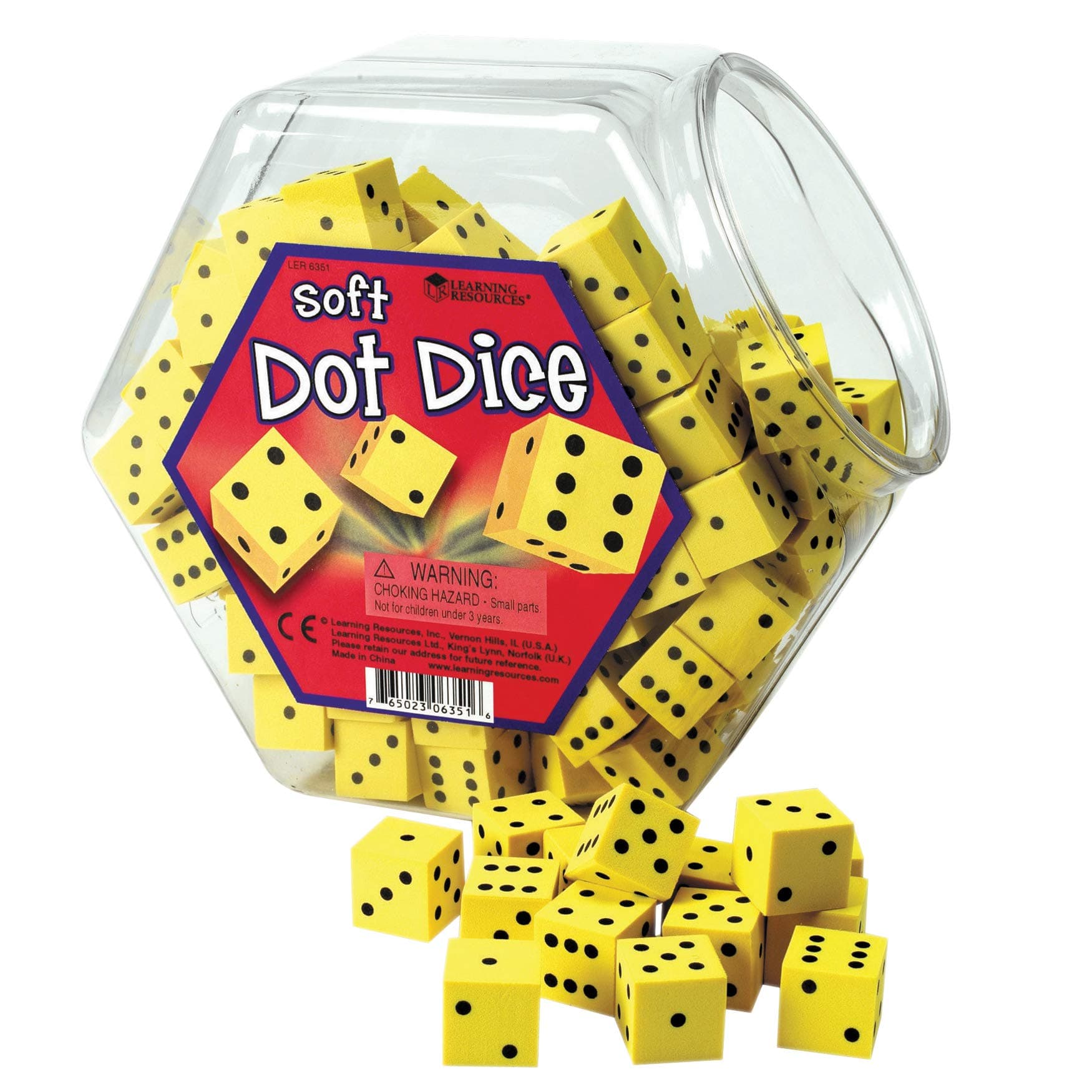 Learning Resources Hands-On Soft Dot Dice Bucket