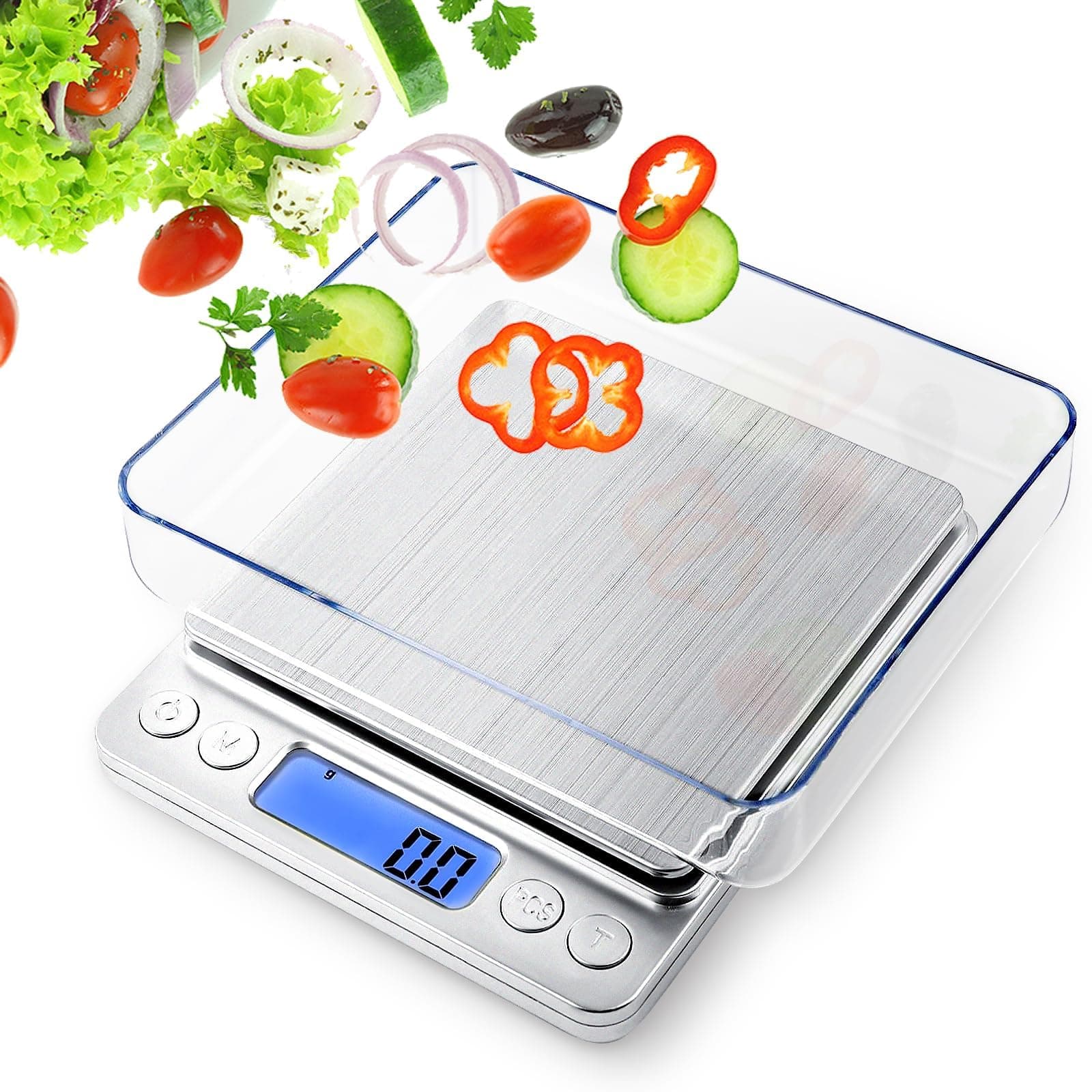 Food Scale, Digital Kitchen Scale，Multifunction Kitchen Scale，Small Kitchen Appliances，Digital Food Kitchen Durable Scale for Baking,Jewelry, Herbs, Seasoning,9 Units Conversion，12.7x10.6x1.8mm