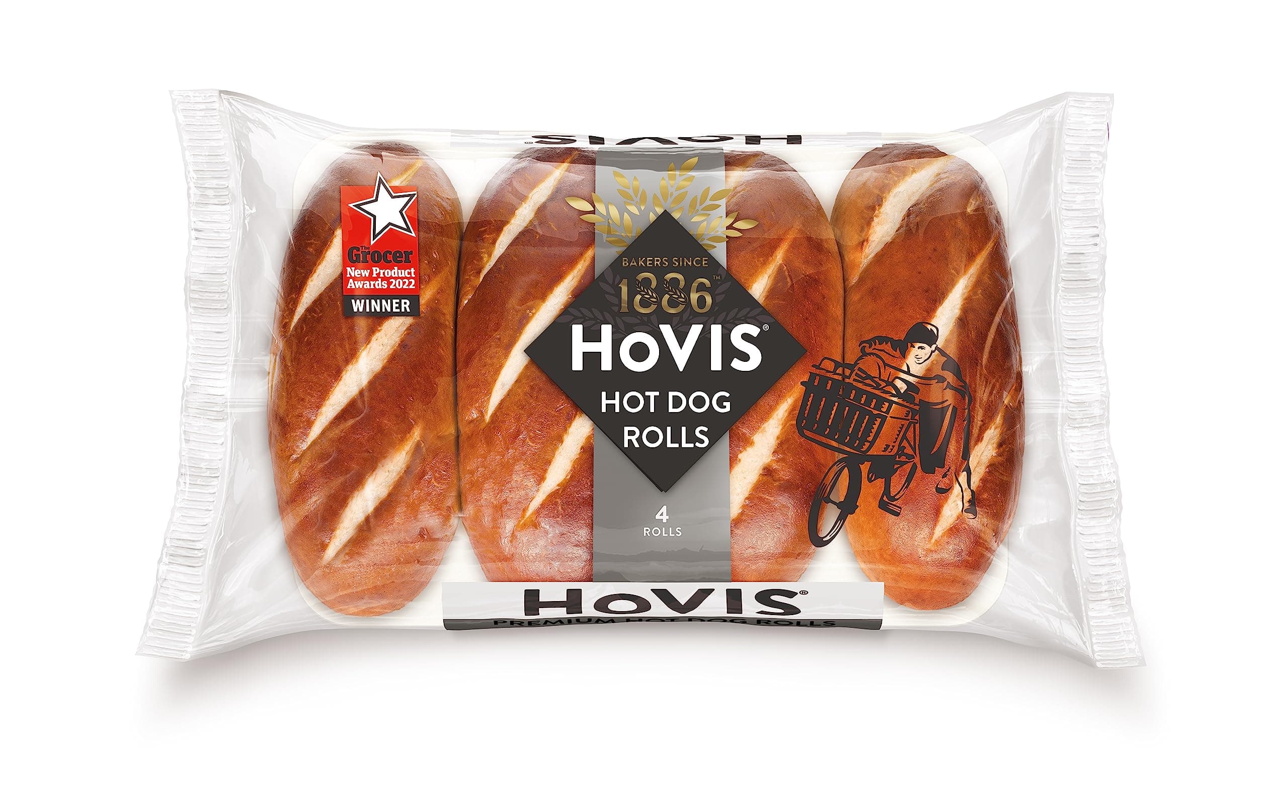 Hovis Hot Dog Rolls, 300 g