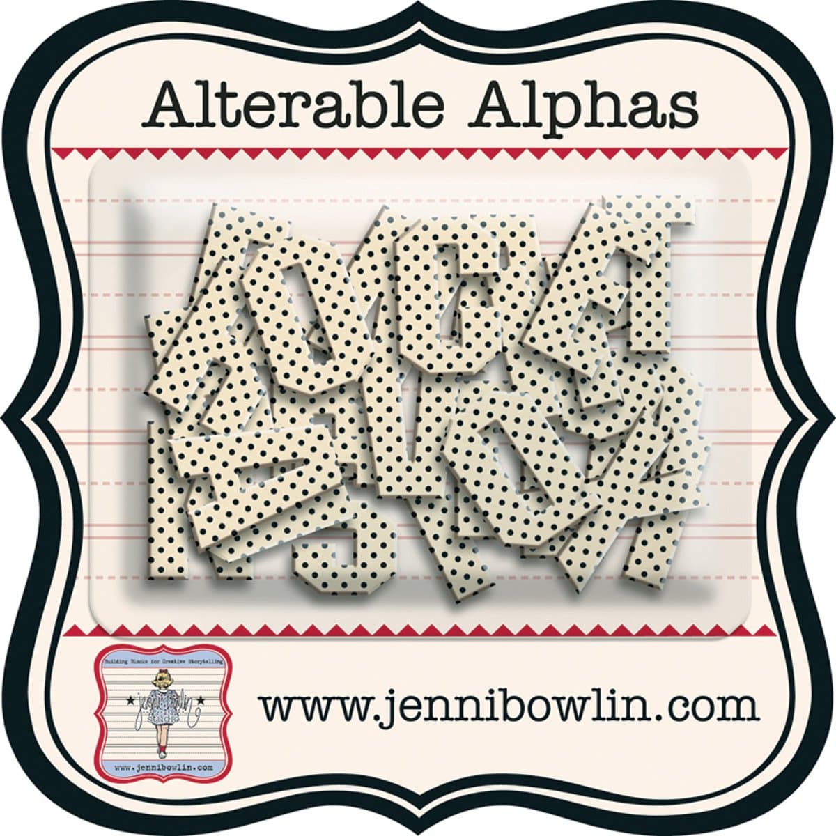 Micro Dot Alterable Alphas (Jenni Bowlin)