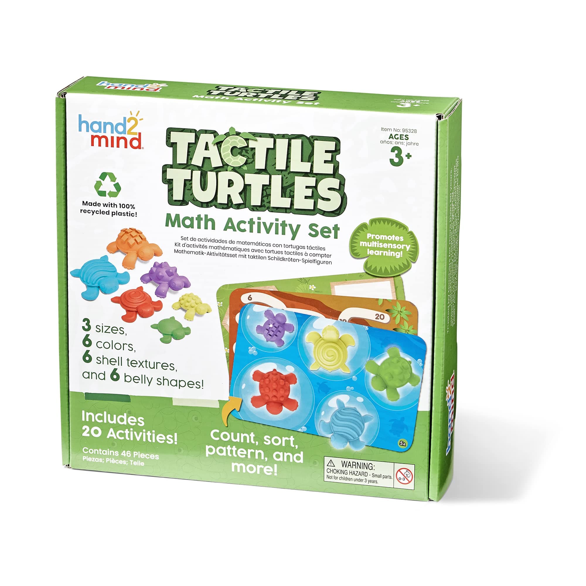 Learning Resources Maths Activity Set Tactile Turtles Numbers Learning for Toddlers, Math Counter for Children, Colour Sorting Toy, Sensory Game with Turtles, Montessori