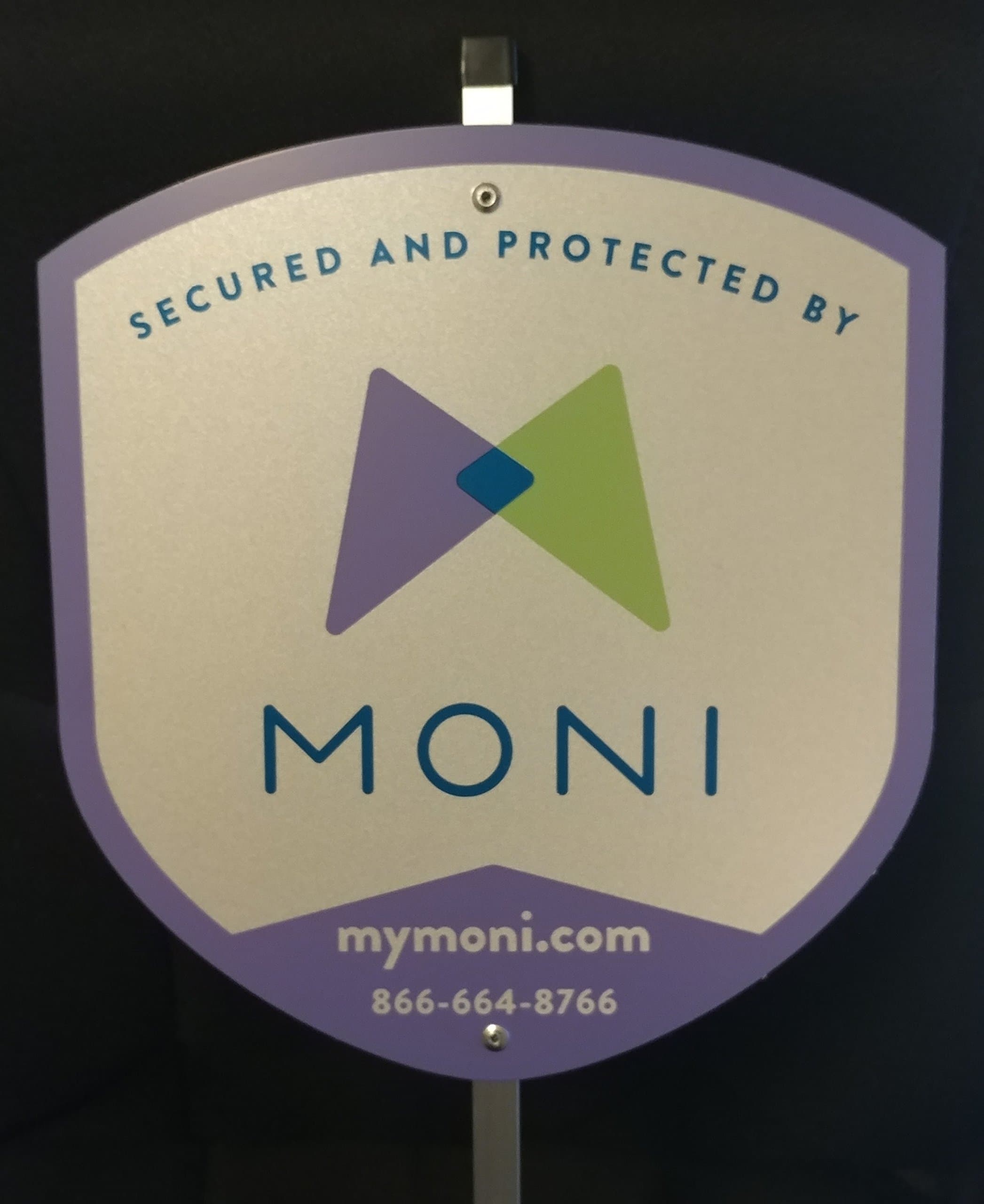 1 AUTHENTIC MONITRONlCS Security Yard Sign & 6 Security Decal Stickers For Windows & Doors