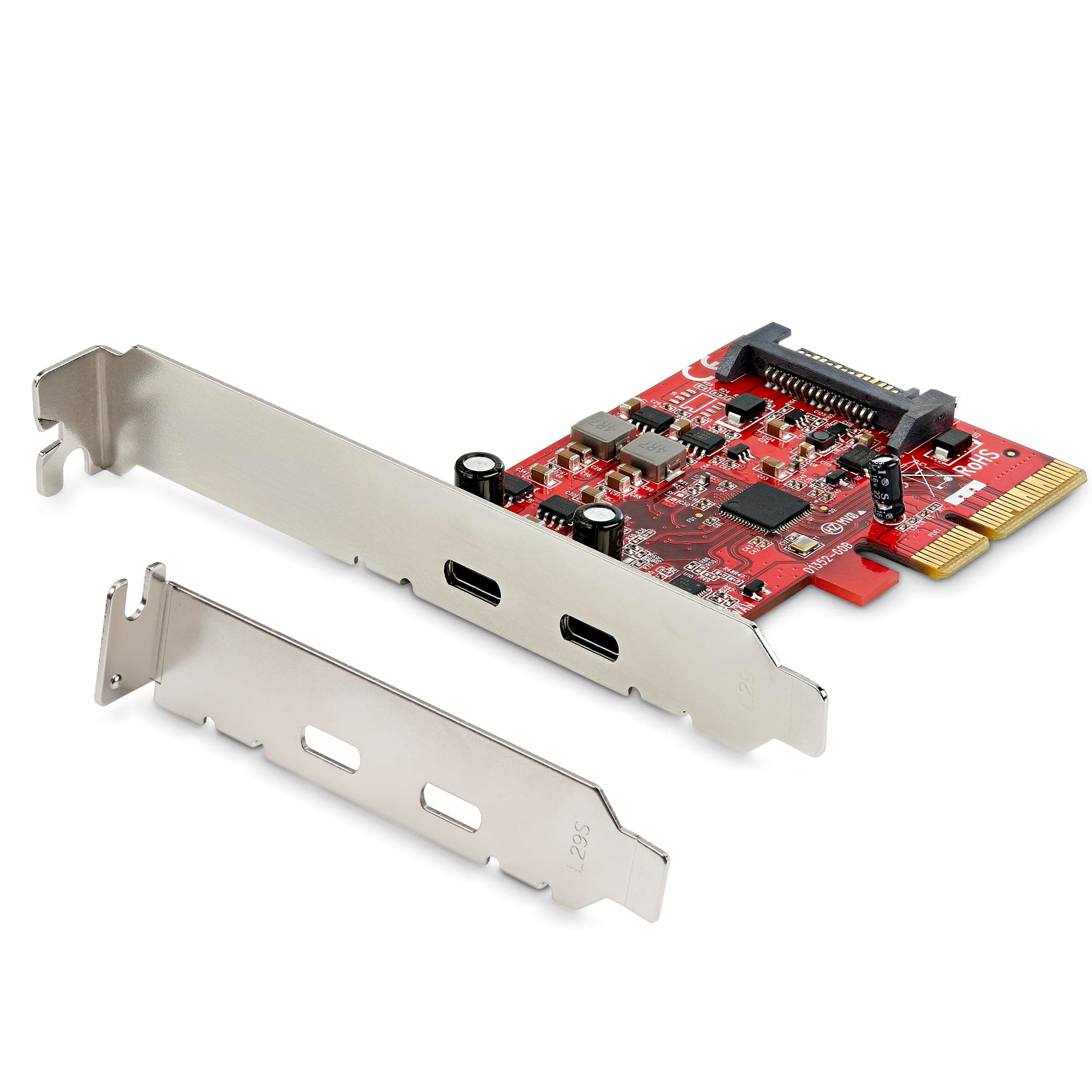 StarTech.com PCIe USB 3.1 Card - 2X USB C 3.1 Gen 2 10Gbps - PCIe Gen 3 x4 - ASM3142 Chipset - USB Type C PCI Express Card (PEXUSB312C3)