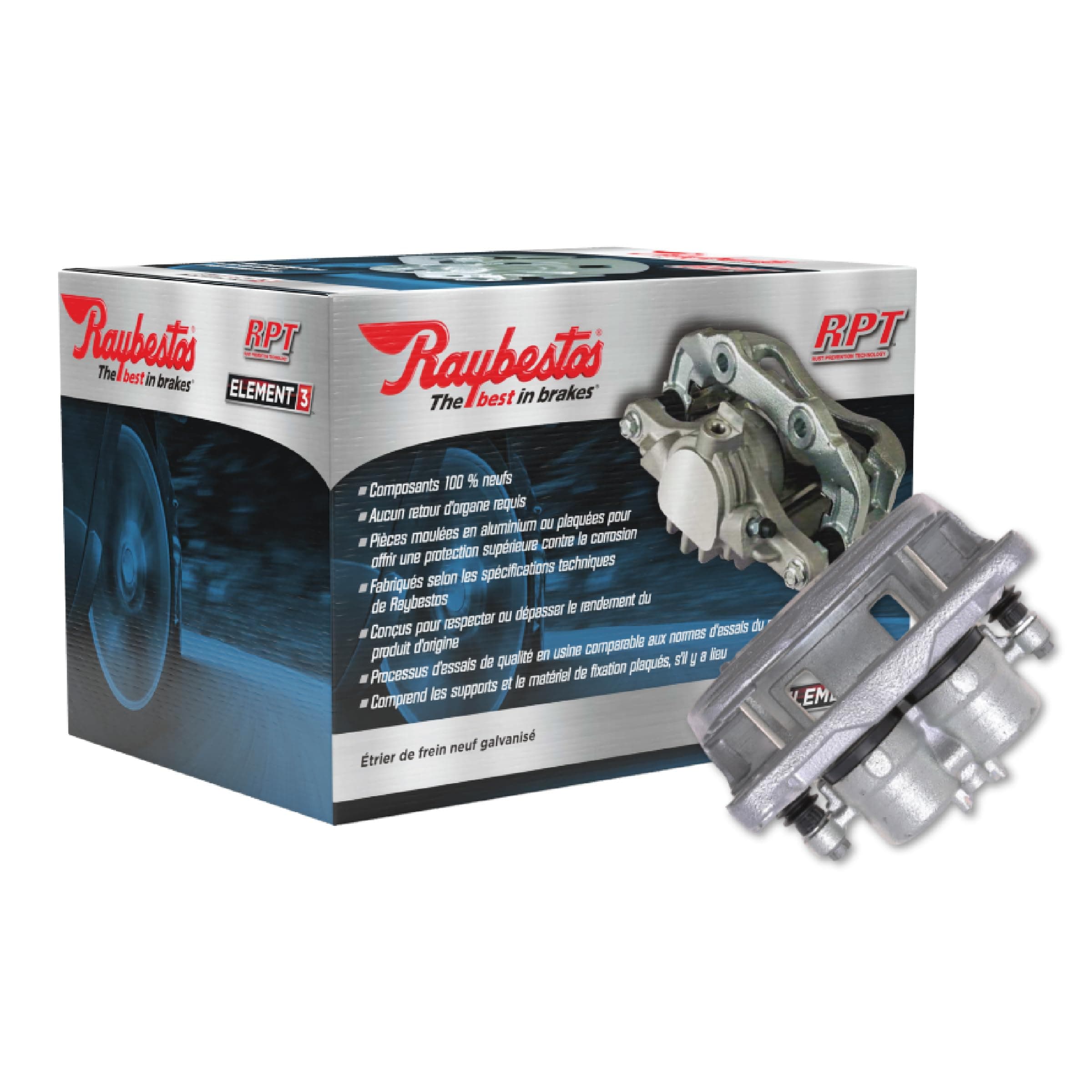 Element3 Replacement Front Disc Brake Caliper with Bracket - For Select Year Chrysler, Dodge, Jeep, Ram and Volkswagen Models (FRC11880N)