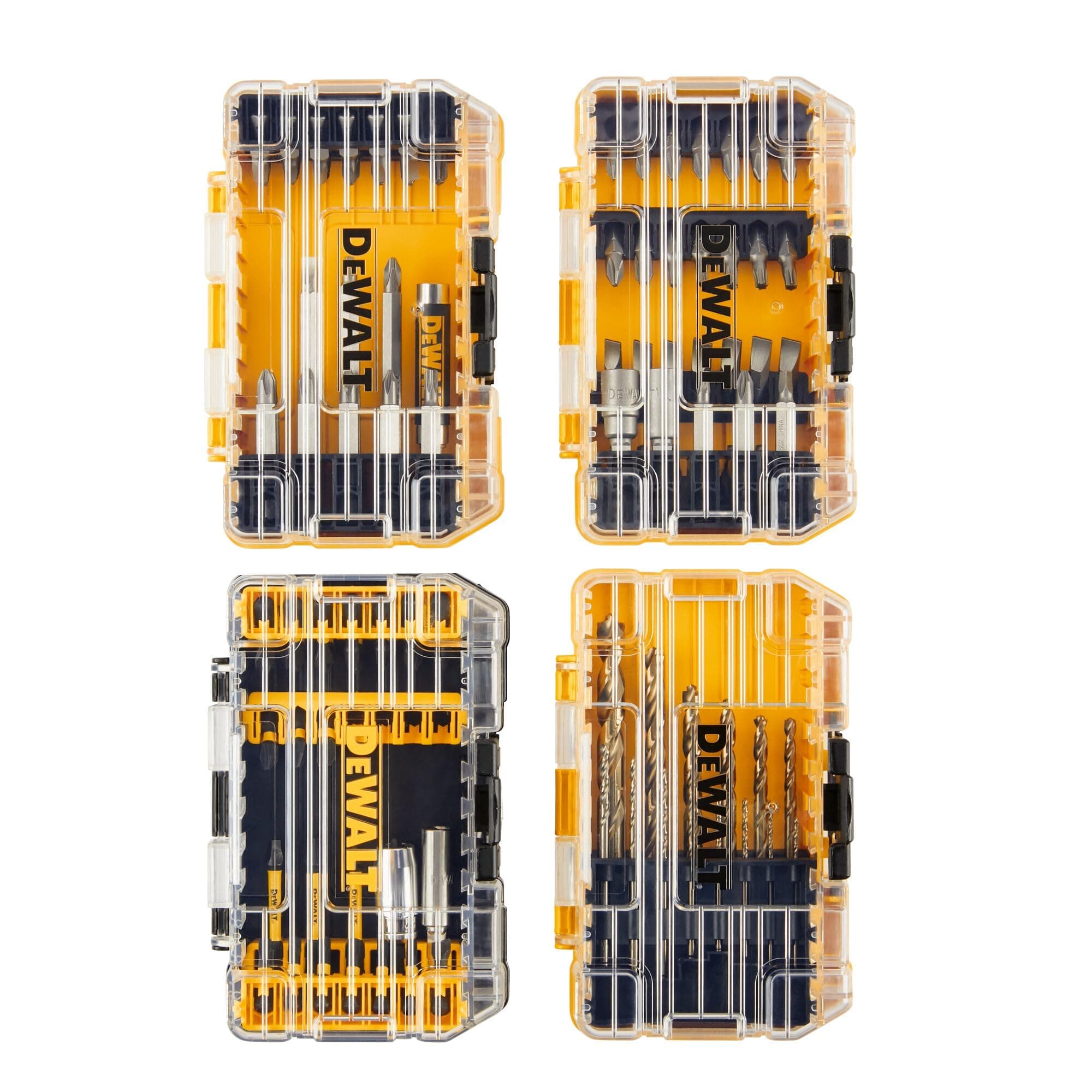 DEWALT Screwdriver Bit Set, 100 Pc Impact Driver Bit Set with Drill Bits, Magnetic Holder and Nut Drivers, FlexTorq Impact Ready, ToughCase Included (DWA2FTS100)
