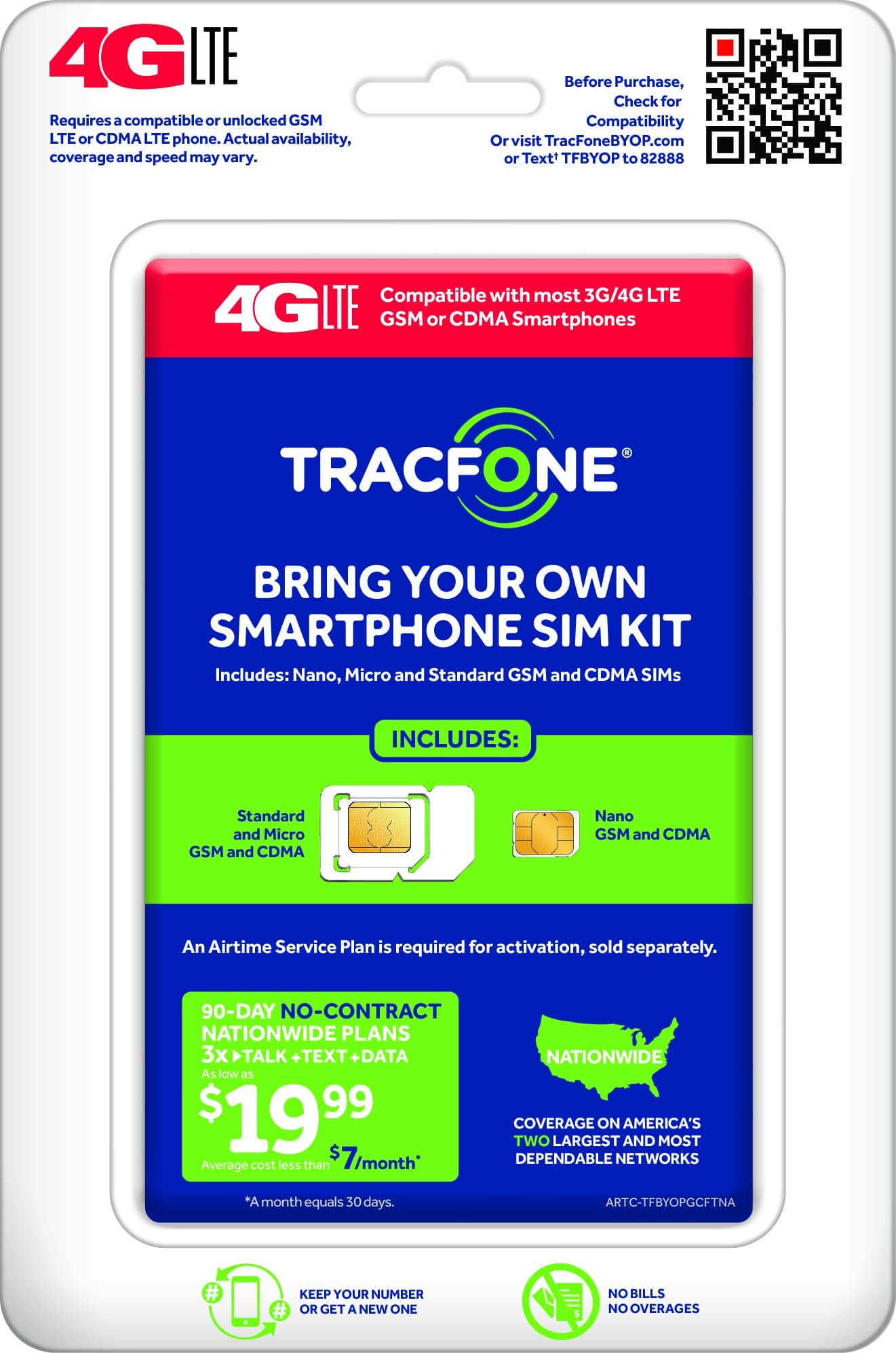 TracFone Mobile Phone SIM Activation Kit - Retail Packaging